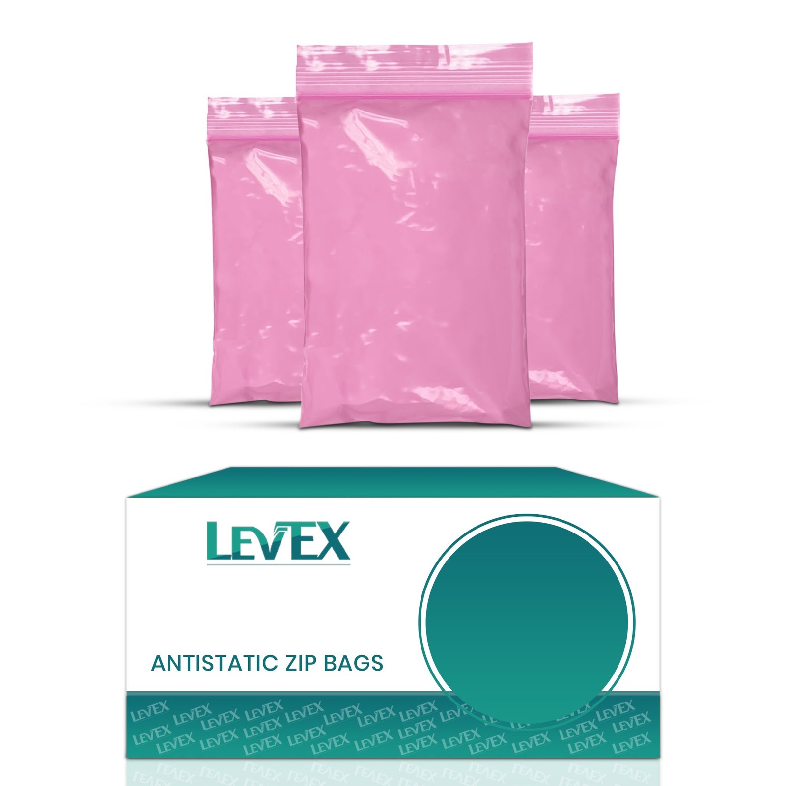 2″ x 3″ Anti Static Pink 4-Mil Zip Seal HEAVY-DUTY Reclosable Top Lock Bags