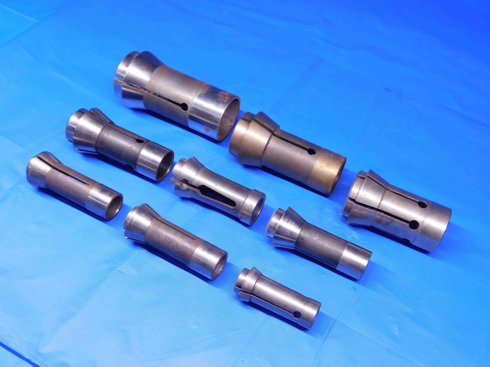 9 PCS LOT OF SOUTHWICK & MEISTER TF SERIES COLLETS SIZES RANGE FROM .106 TO 1.26