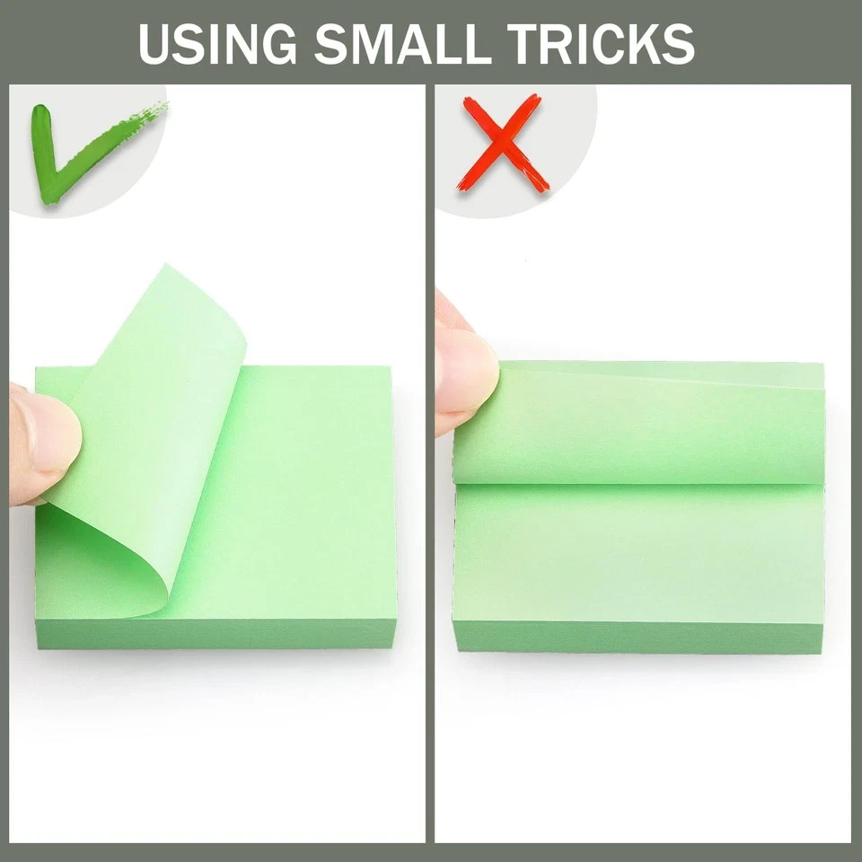 20 Pads Sticky Notes 10 Colors 100 Sheets Small Memo Notes 1.5×2 Inch