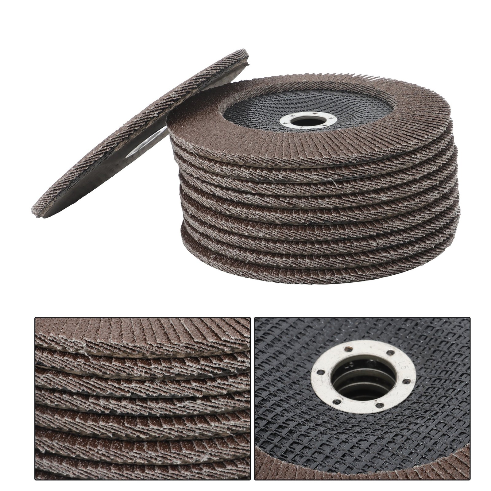 10 Pcs 7″ x 7/8-Inch Flap Discs Flapper Wheel for Angle Grinder T29 40 Grit