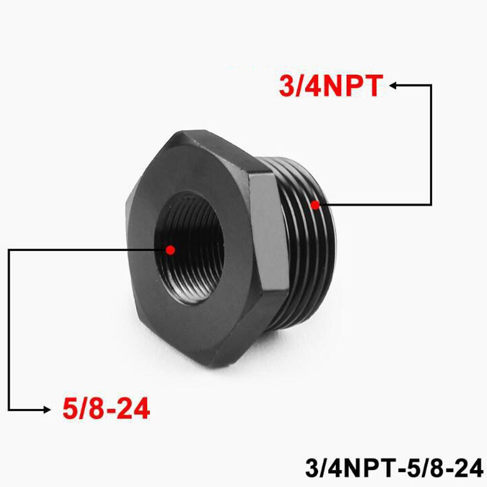 3 Pack Steel Thread Adapter Convert 5/8×24 to 3/4×16.13/16X16.3/4 NPT US