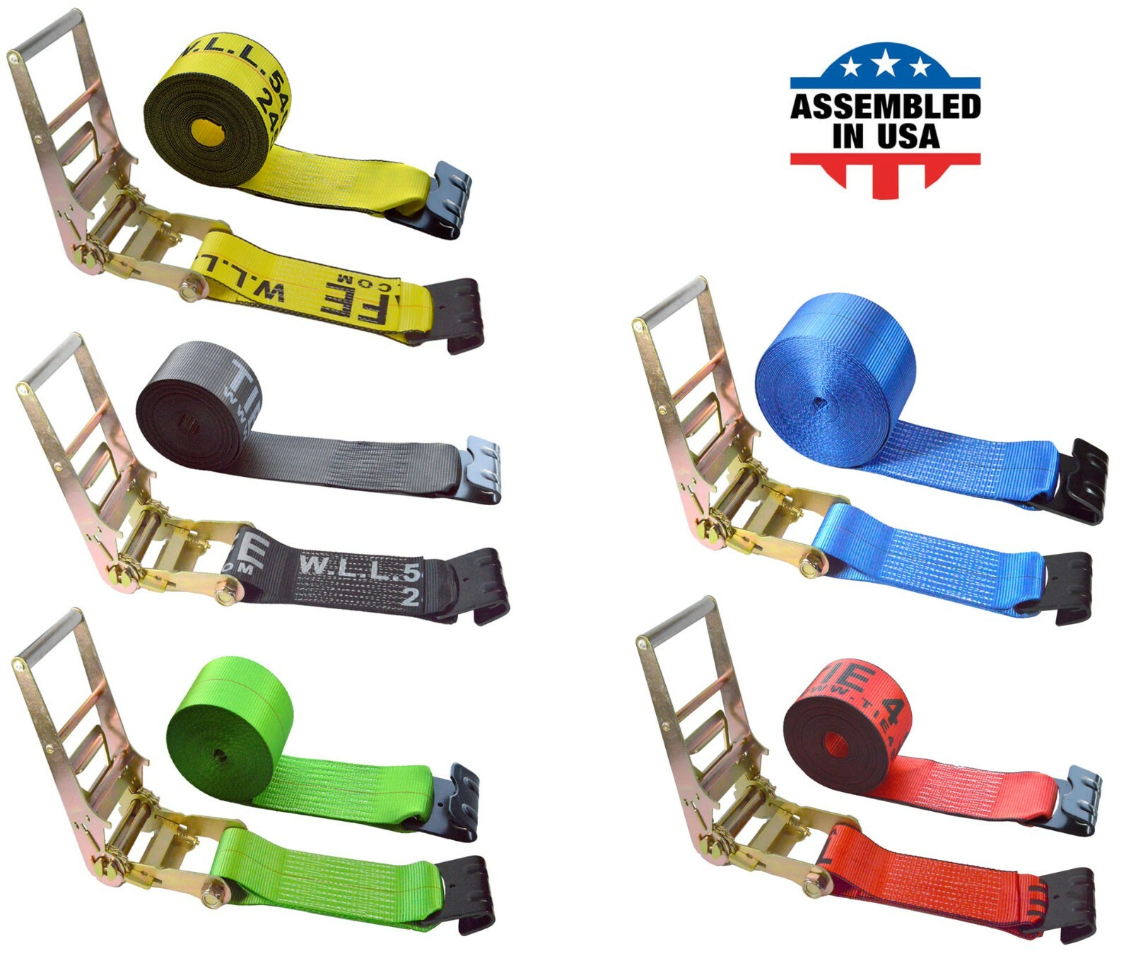 USA Heavy Duty 3″ 4″ x 30′ Ratchet Strap w/Flat Hook Farm Trailer Truck Tie Down