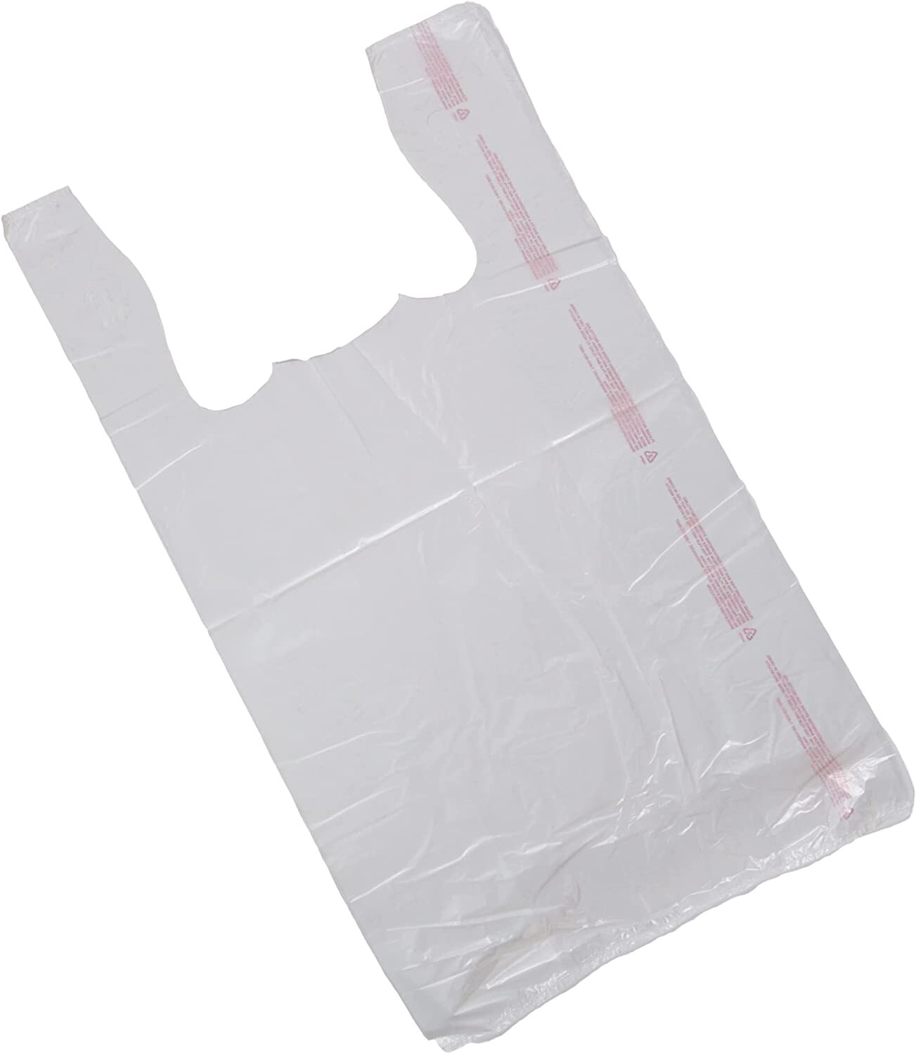 White Plastic Bags T-Shirt 1000 Retail Supermarket Grocery Handles 11 ½ x 6 x 21