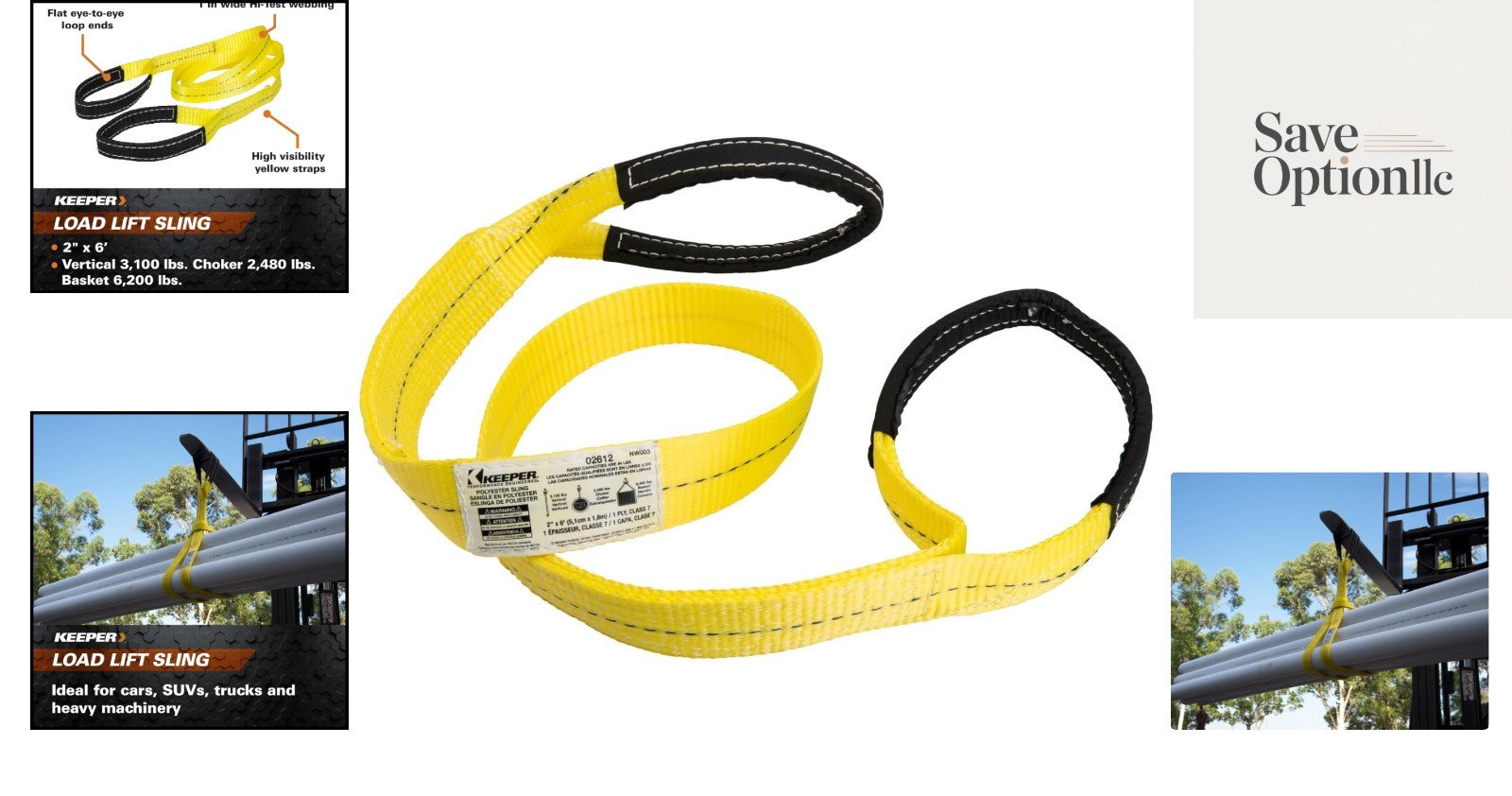 6′ x 2″ Loop Fastener Lift Sling – Multi-Vehicle Compatibility, High Strength