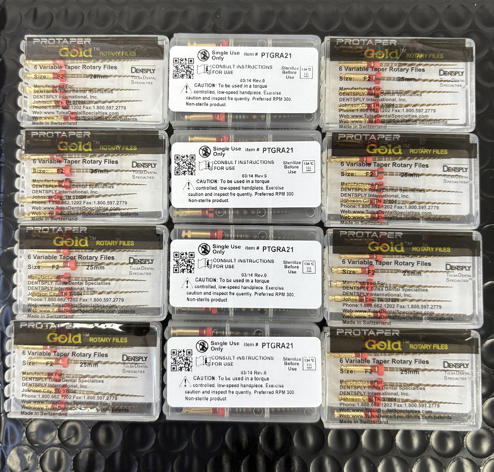Dentsply ProTaper Gold Rotary Files F1,F2,F3,S1,S2,SX-F3, SX19 25mm 6 file/pk US