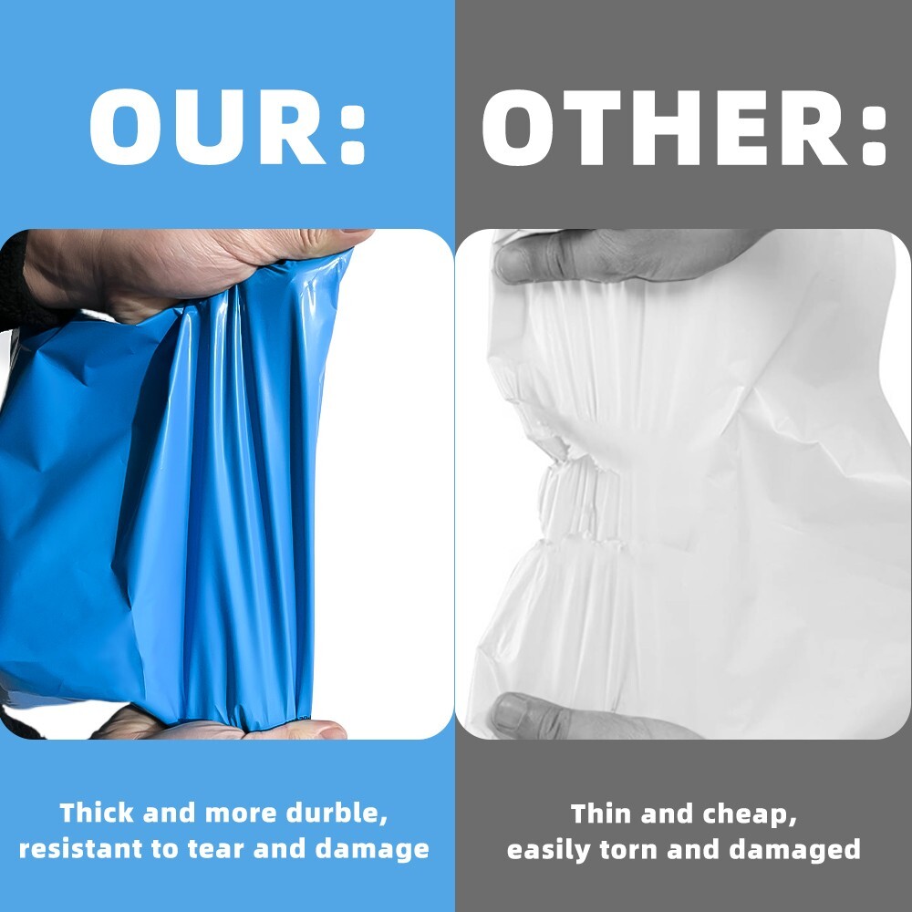 500 12×15.5 Poly Mailers Envelopes Self Sealing Shipping Mailers Blue POLYSELLS