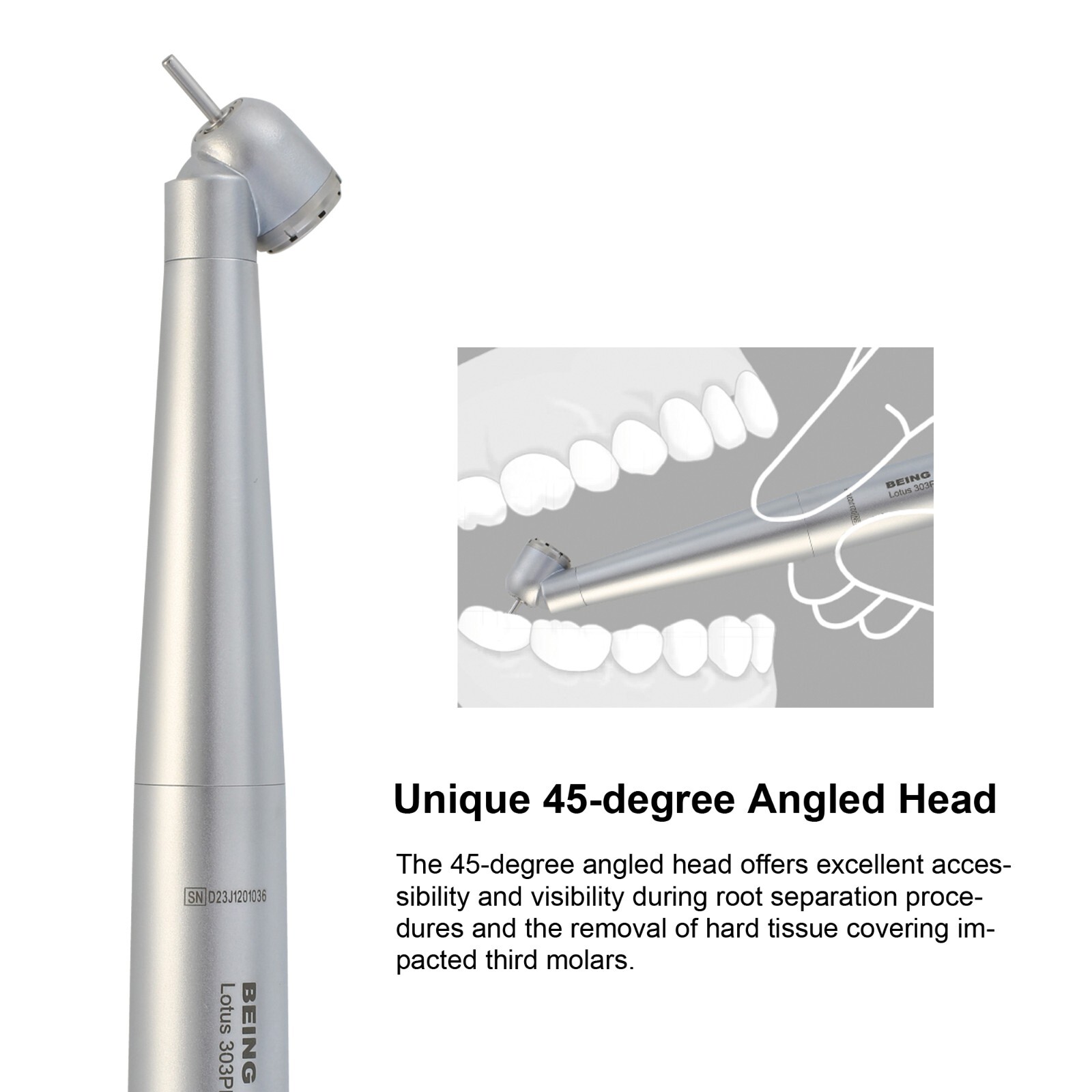 BEING Dental Surgical Handpiece 45 Degree Angle High Speed NSK Phatelus Coupler