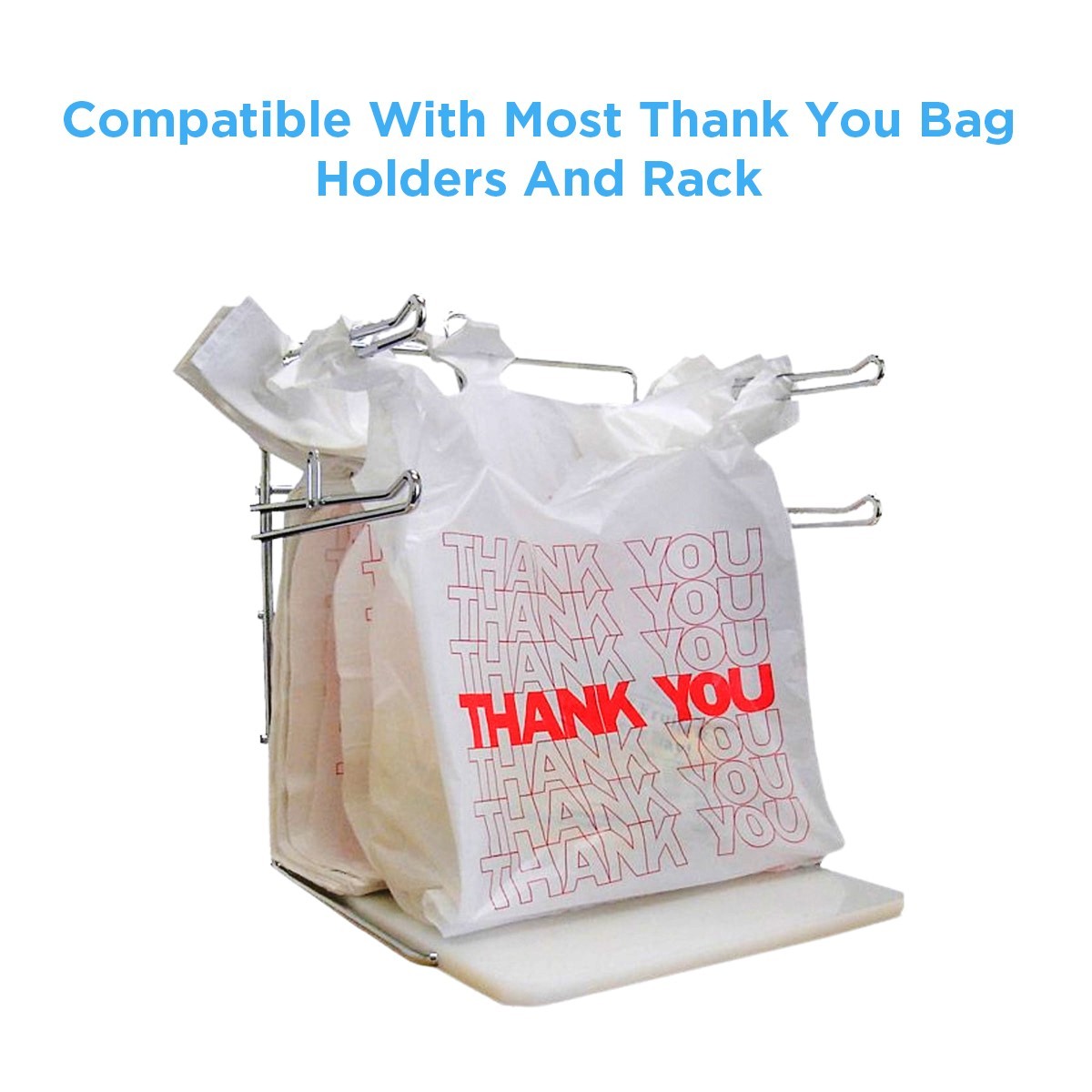 Heavy Duty Thank You Bags 11.5×6.5×22 Plastic T-Shirt Shopping Bags 1000 Pack