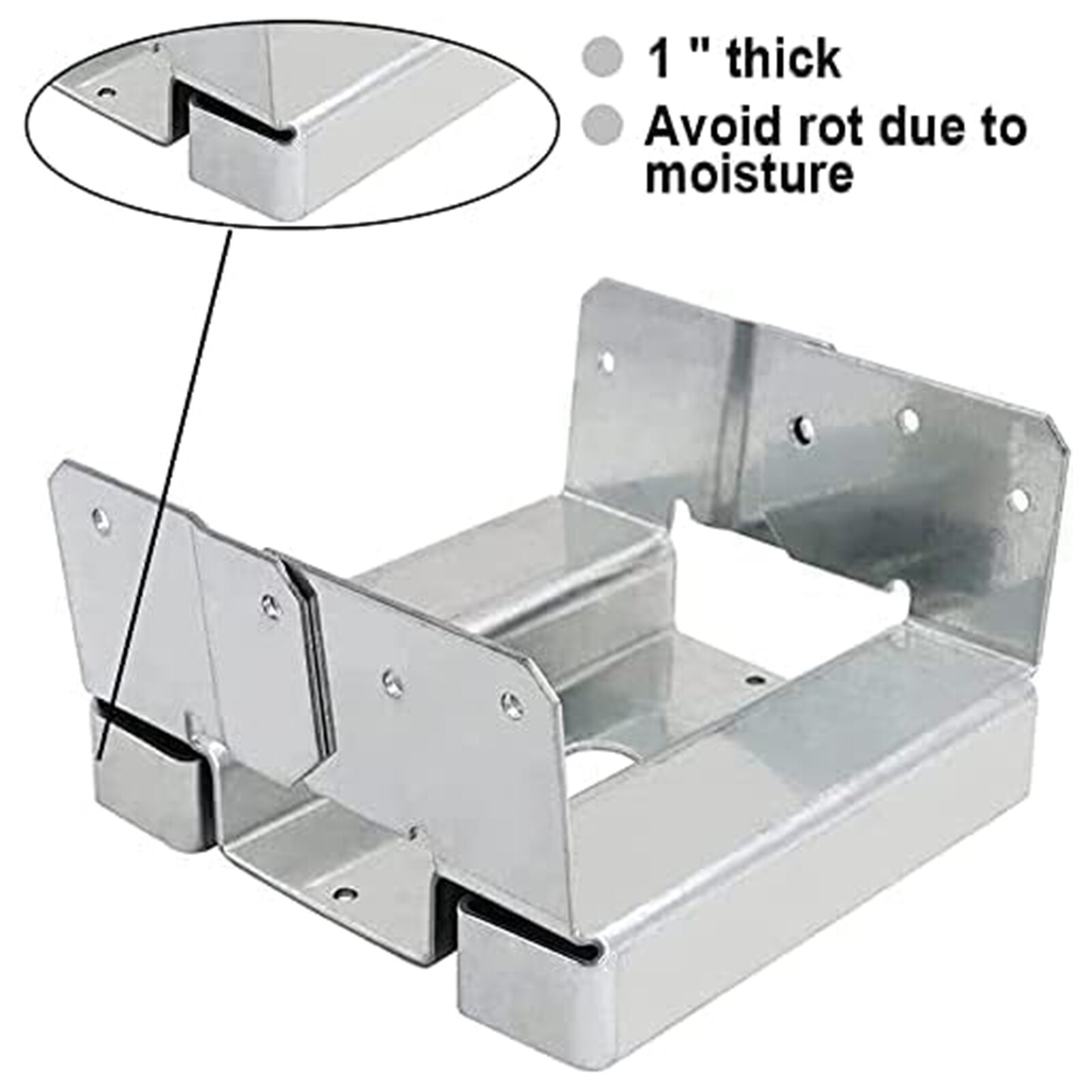 10Pcs 4×4 Concrete Deck Post Anchor Base Adjustable Metal Post Bracket Post Base