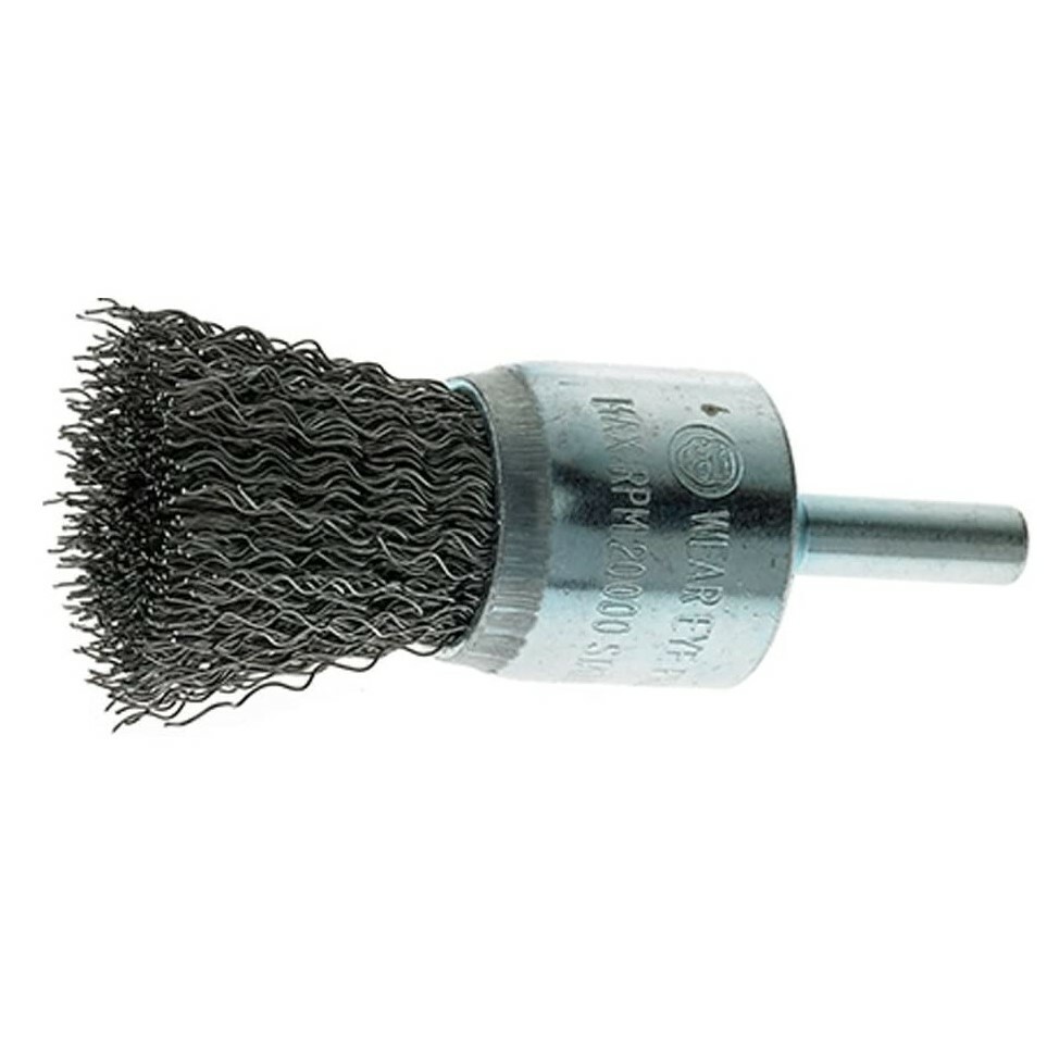 1″ Crimped Wire End Brush Stainless Steel with 1/4″ Shank for Die Grinder, Drill