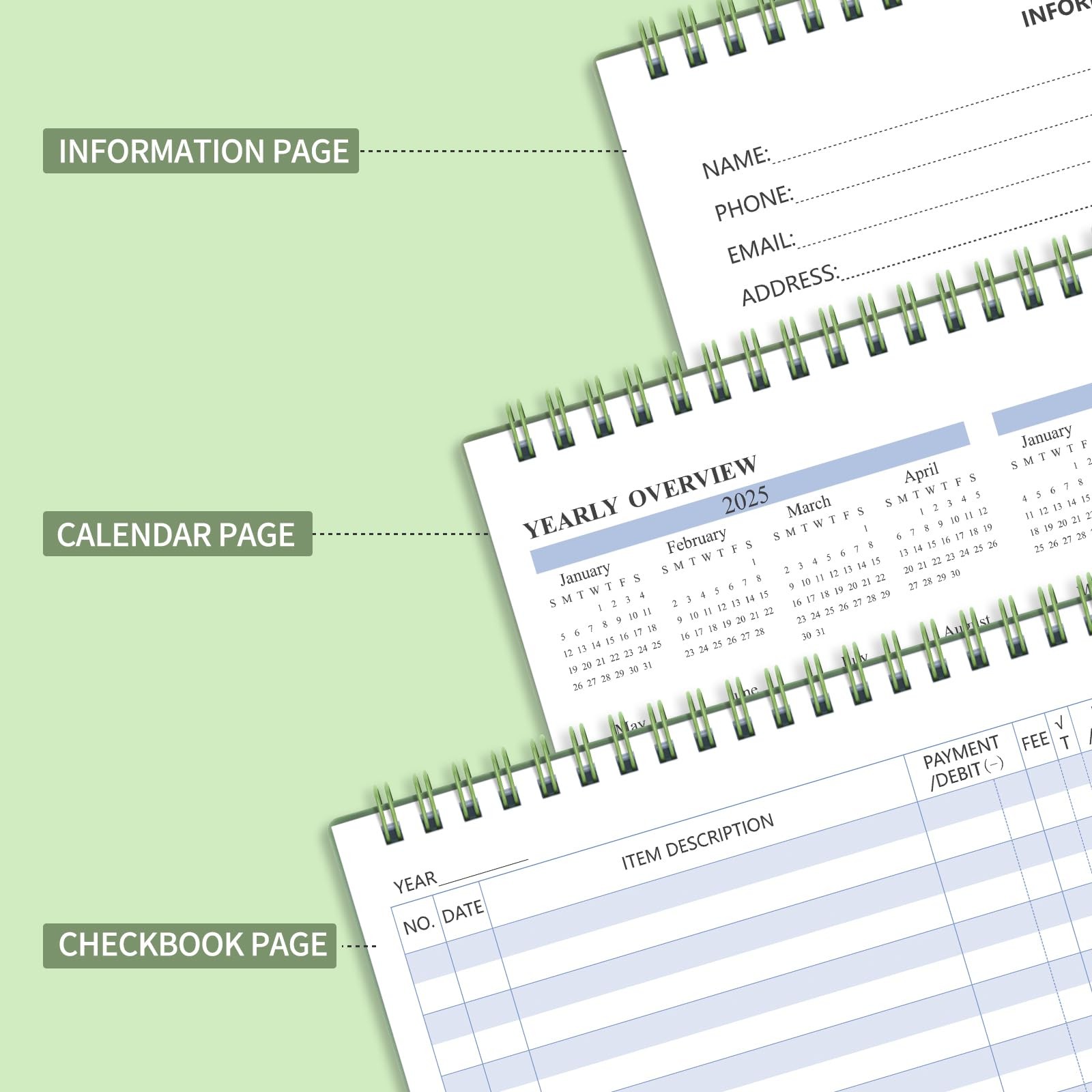 Checkbook Register, Check Registers for Personal Checkbook, Financial Ledger,…