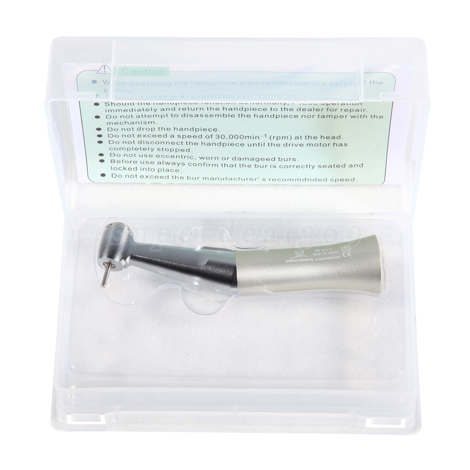 Dental Push Button Low Speed Contra Angle Handpiece E-type Fit FG 1.6mm Burs dk