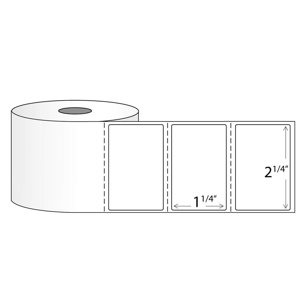 2.25″x1.25″ Direct Thermal Labels for UPC Barcodes Zebra Printer -1000 Per Roll