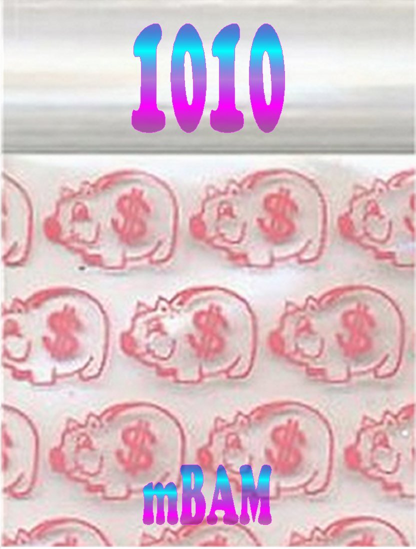 100 PACK PIGGY BANKS 125125 APPLE MINI ZIP BAGGIES 1.25×1.25″