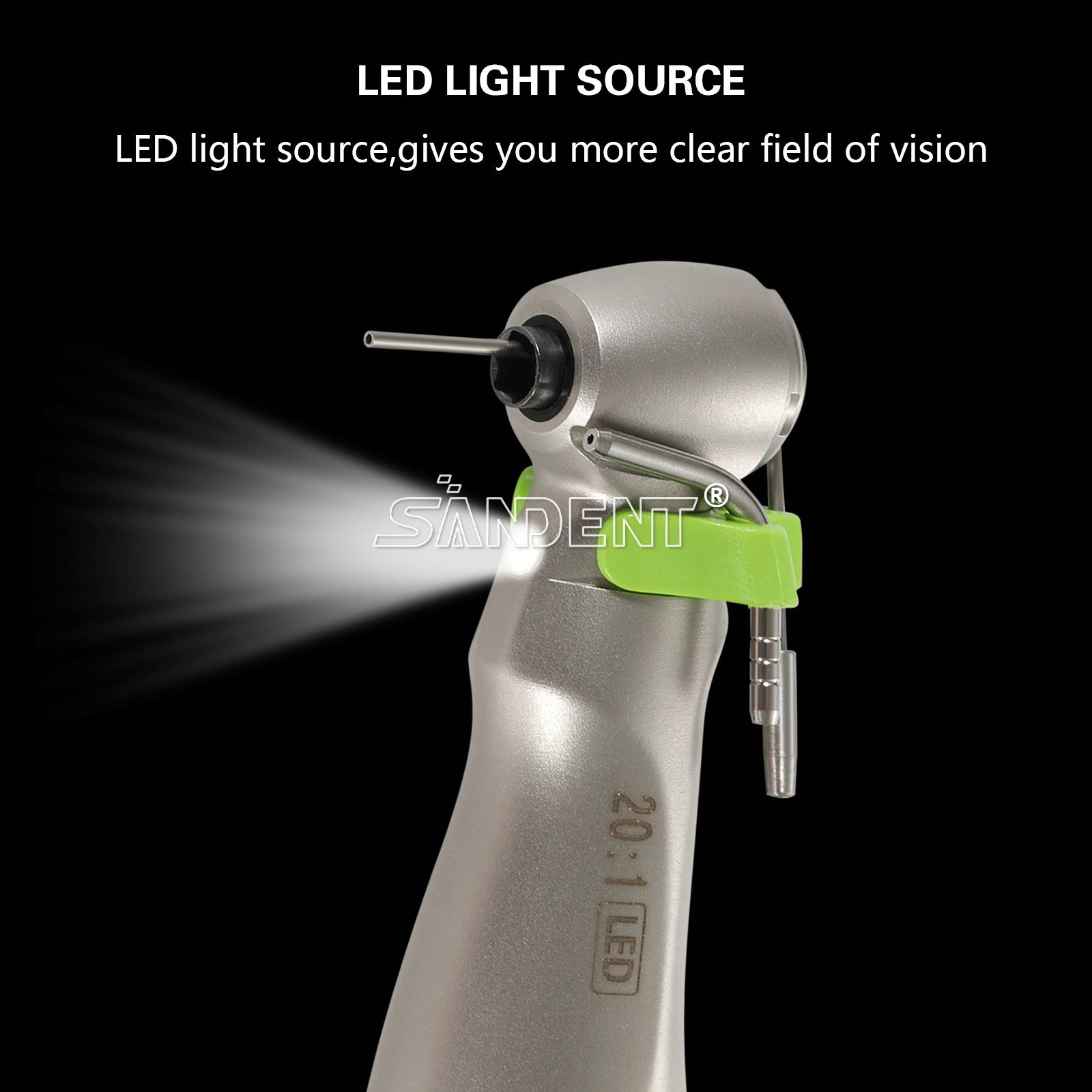 20:1 Dental LED Implant Contra Angle Handpiece for W H Surgical Motor