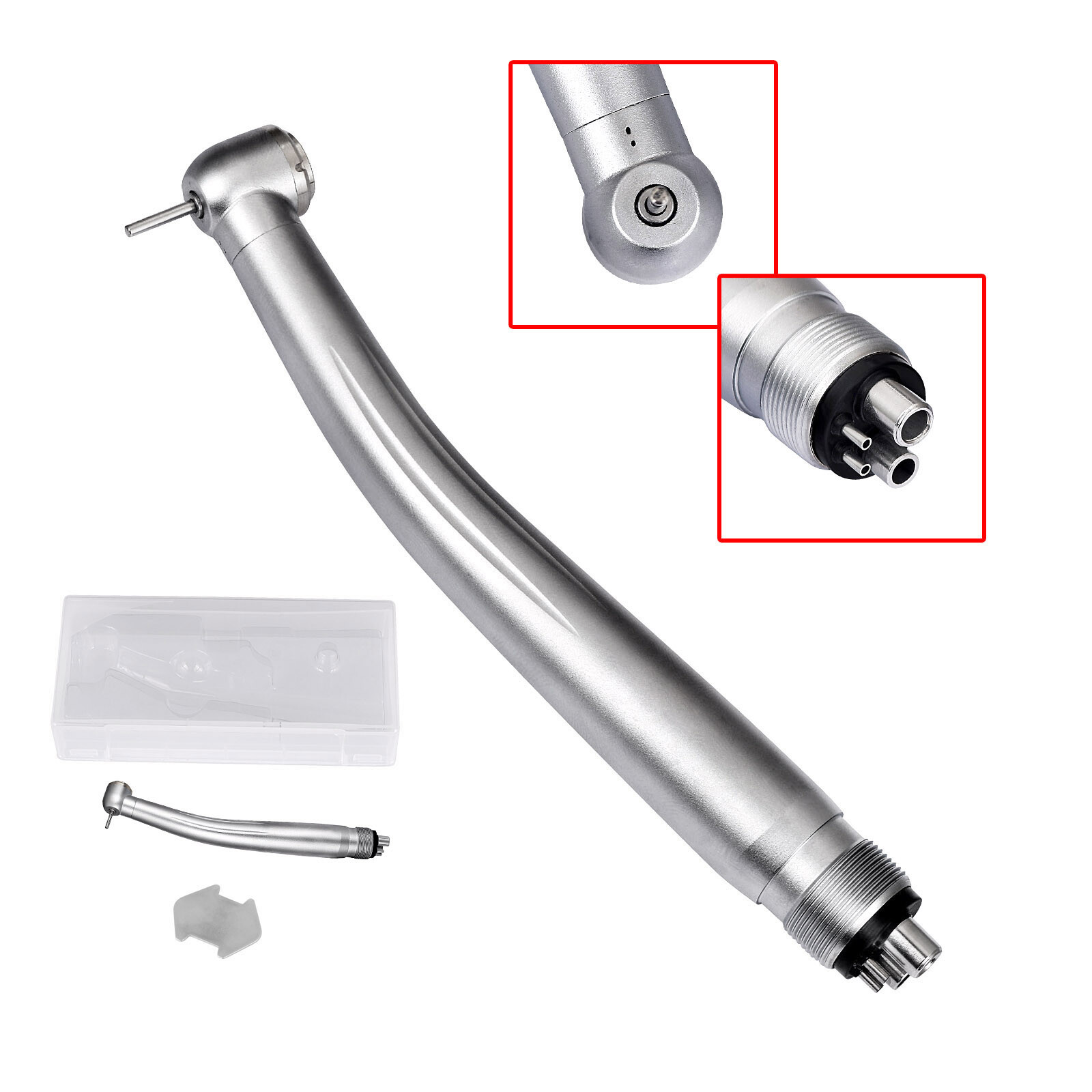 10pcs Dental Fast High Speed Handpiece Standard Push Button Single Spray 4 Holes