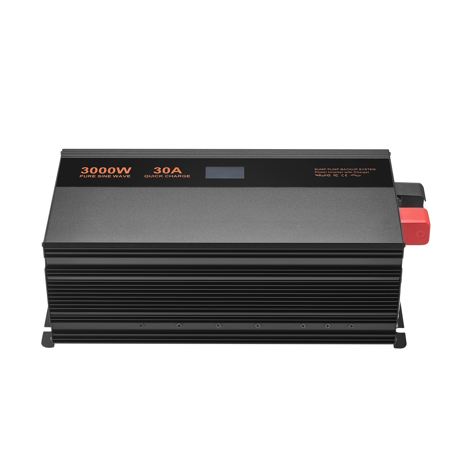 Sump Pump Battery Backup System 3000W LCD Auto Switches to Battery Inverter