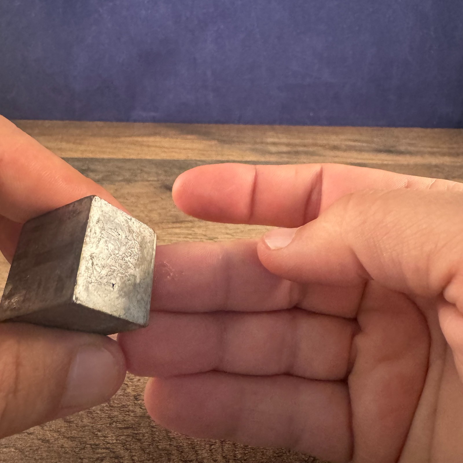Vintage Letter Print Press Block “No Postage” Metal 1″x1″