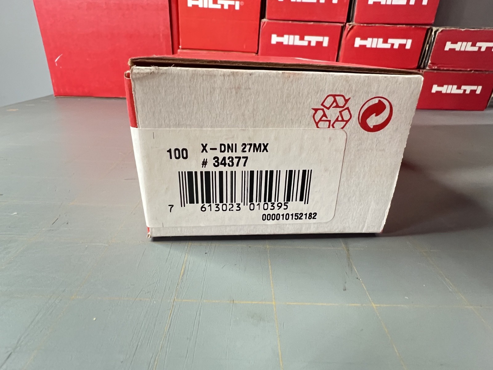 100Ct HILTI X-DNI 27MX Collated Concrete Nails 27mm Fasteners 27 MX NEW #34377