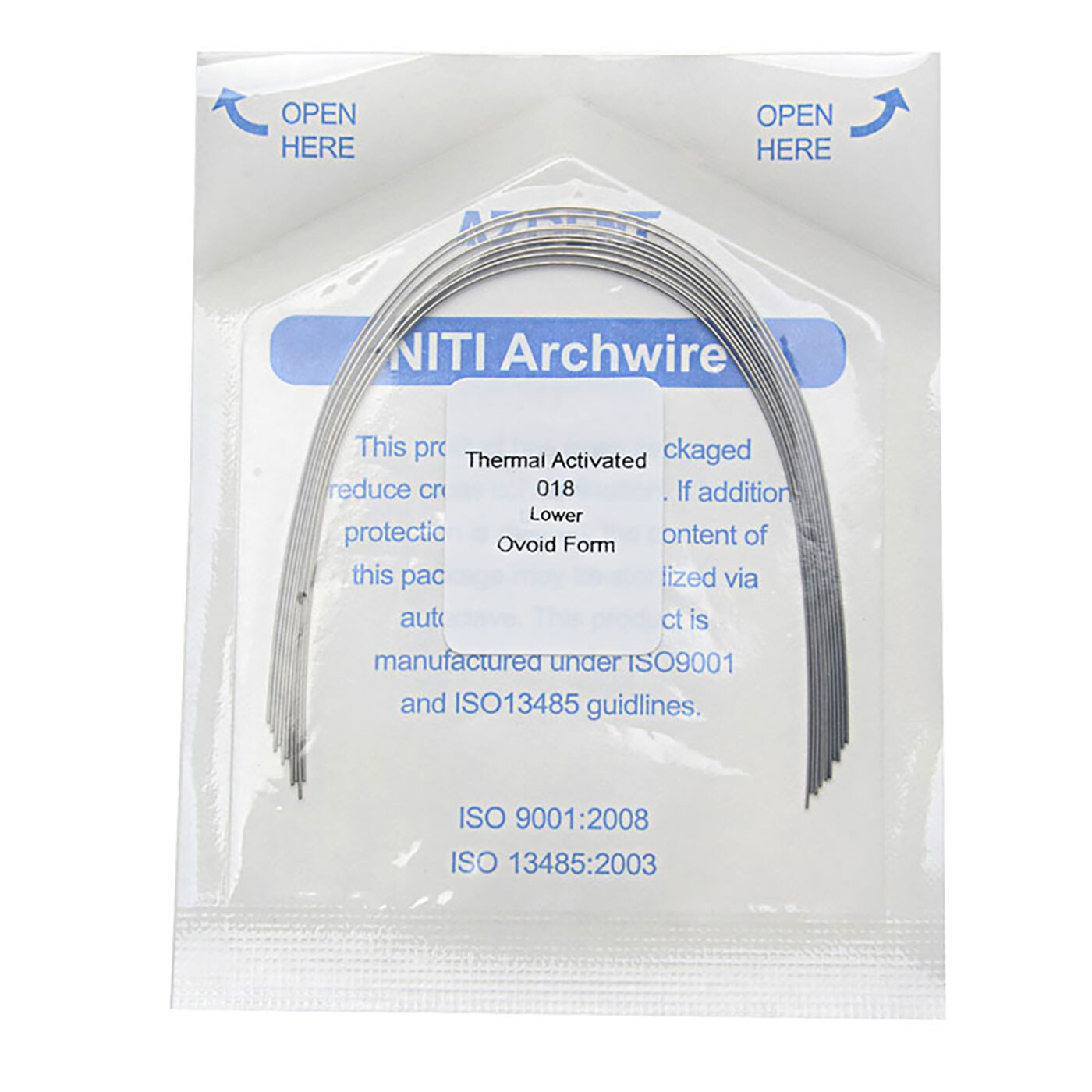 AZDENT Dental Orthodontic Heat Thermal Activated NITI Arch Wires Ovoid/Nature
