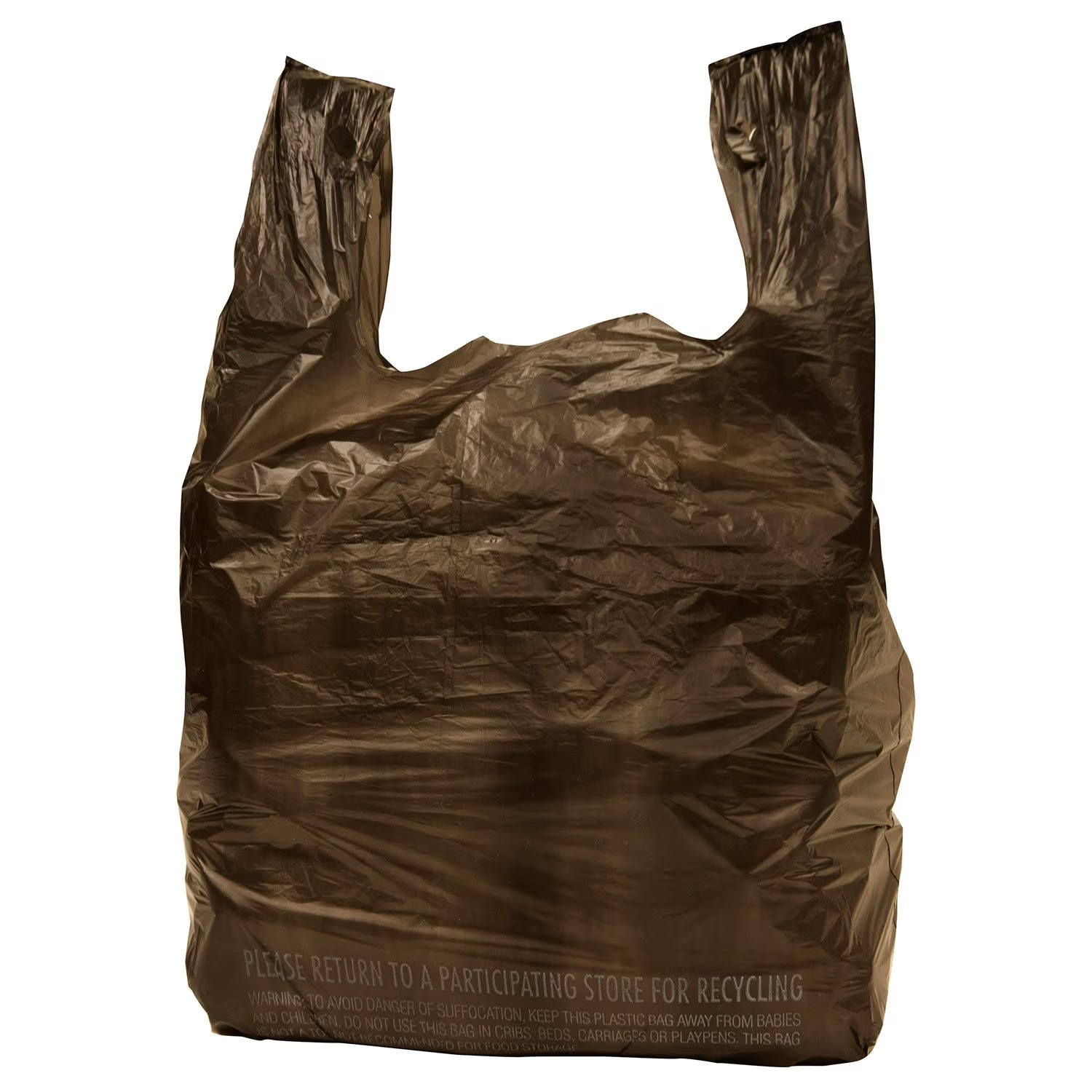 Black T-Shirt Carryout Bags 11.5×6.5×22 Plastic Grocery Shopping Bags 1000 ct.