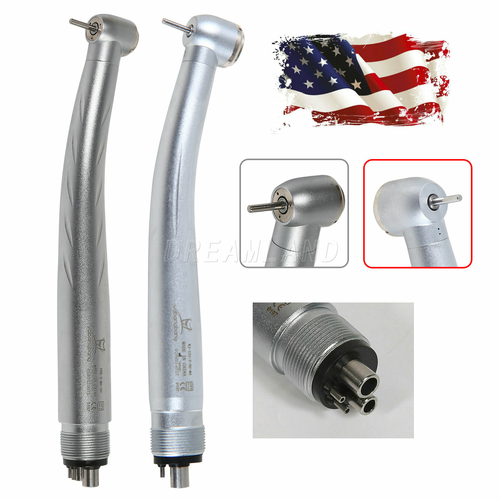 NSK Style Dental High Speed Turbine Handpiece Single/Triple Water Spray 4 Holes