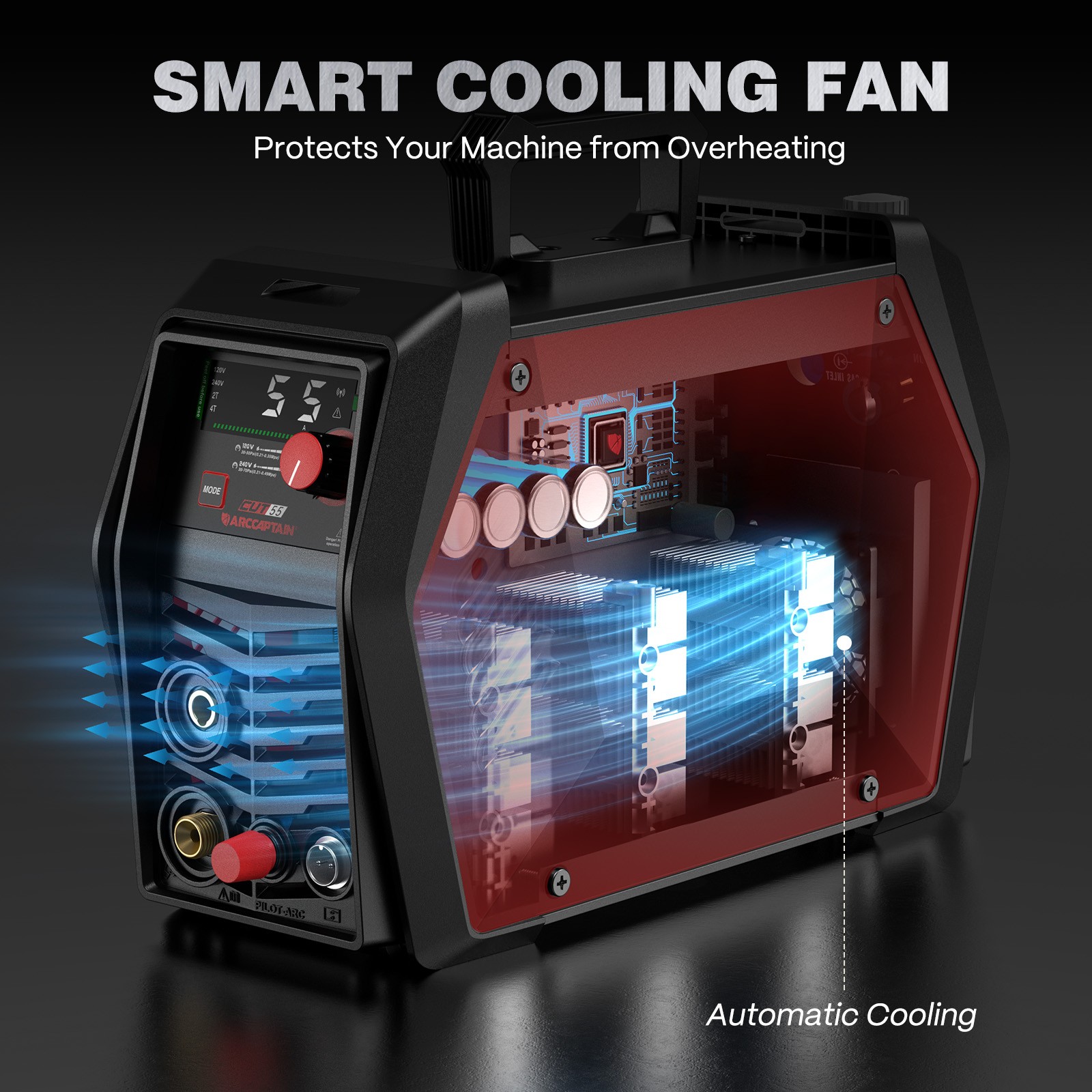 ARCCAPTAIN iControl 55Amp CUT55 Pro Plasma Cutter Non-Touch Pilot Arc 120V/240V