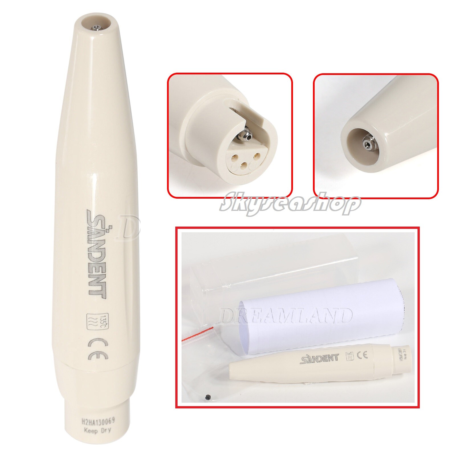 SANDENT DENTAL Ultrasonic Piezo Scaler Handpiece Fit DTE SATELEC Tips for SK-D1