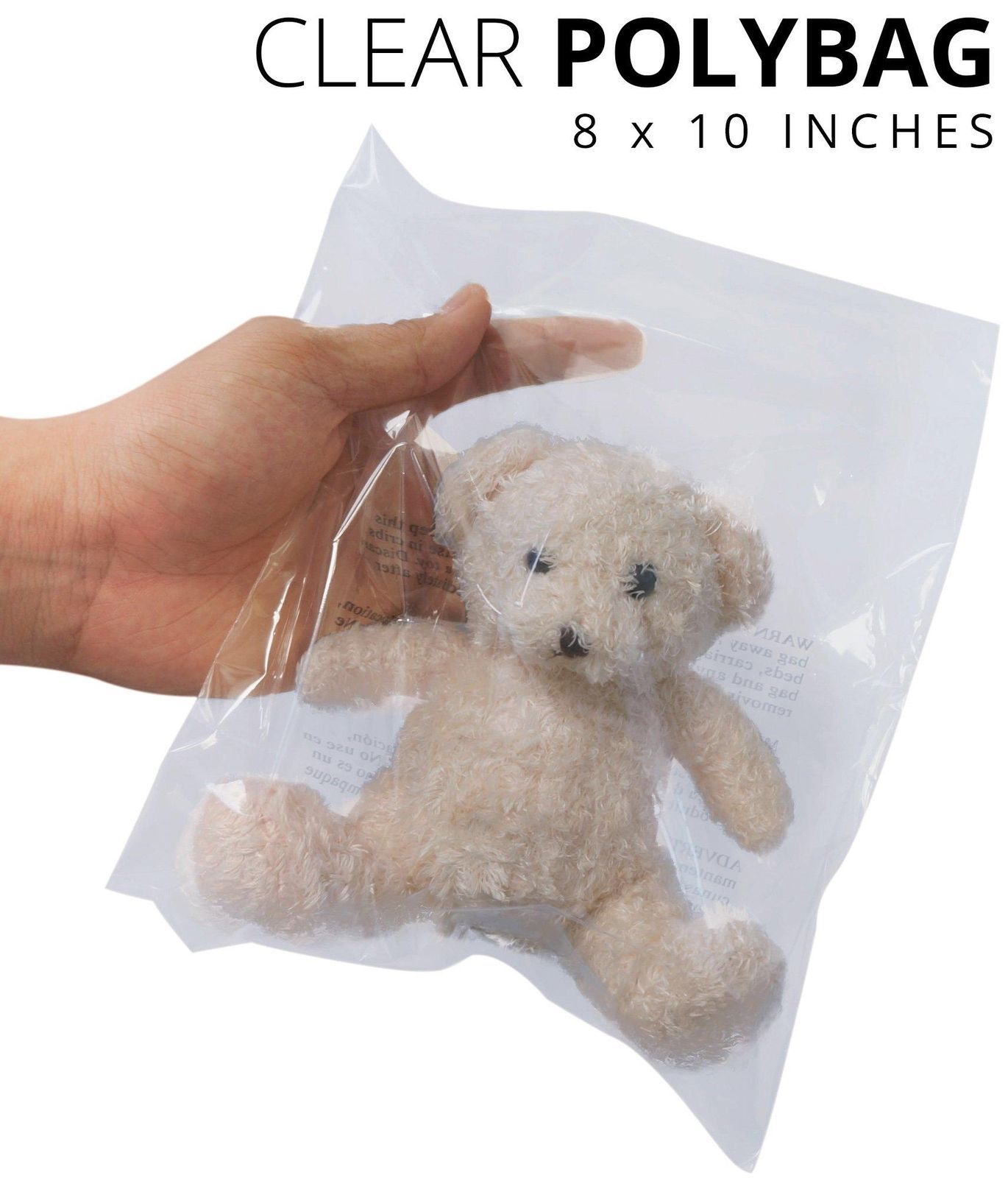 400 Clear Poly Bags Combo Pack with Suffocation Warning – 6×9, 8×10, 9×12, 10×13