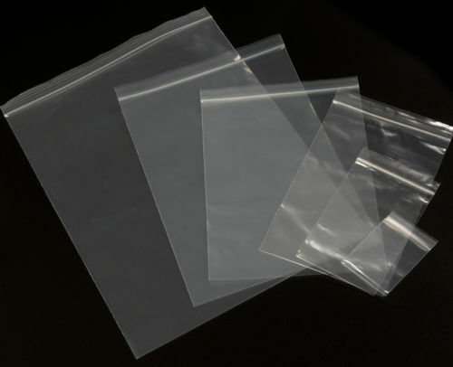 1000-10000~ 2 Mil Clear Zip Reclosable Lock Clear Poly Bag 1.5×2″ up to 10×10″