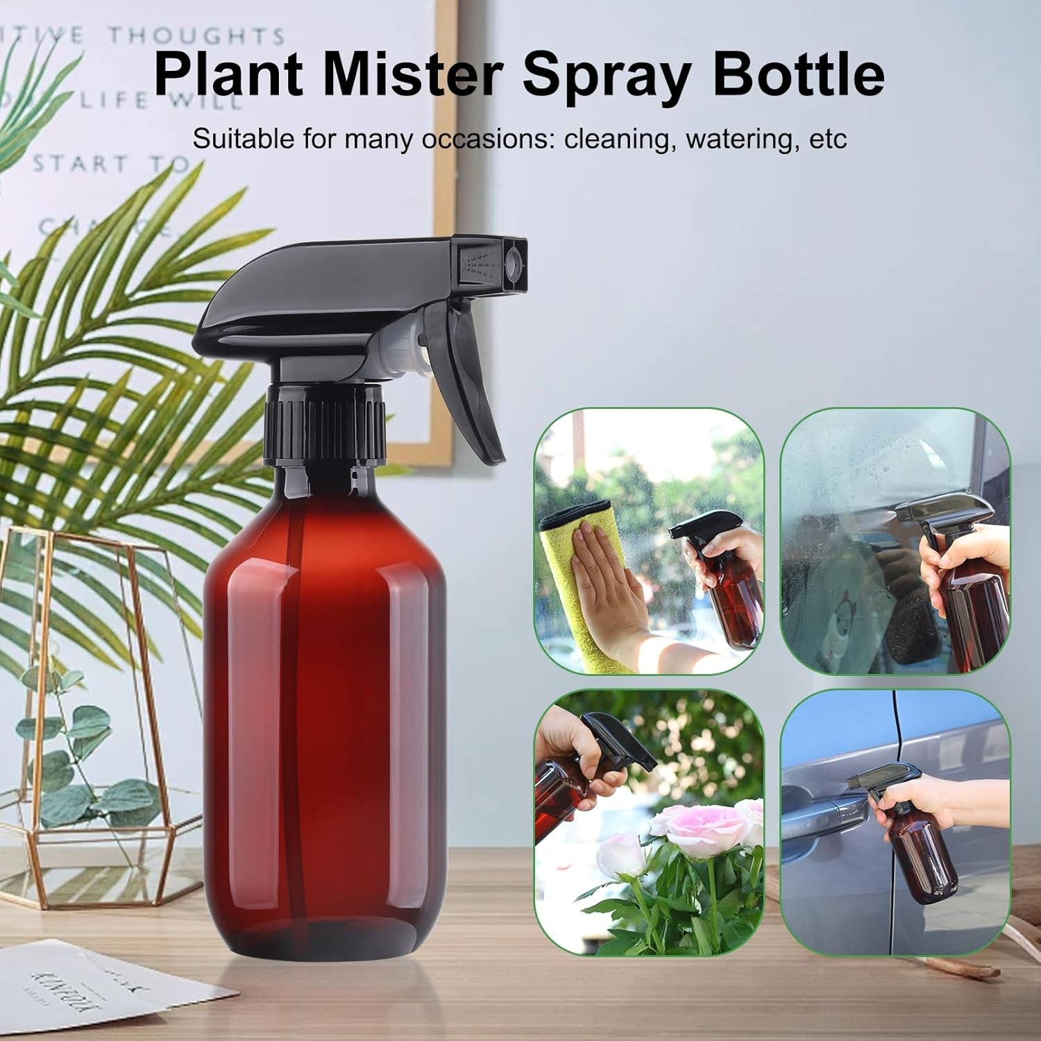 Teyssor Spray Bottles Water Spray Bottle 2 Packs- BPA Free -10 oz/300 ml Plastic