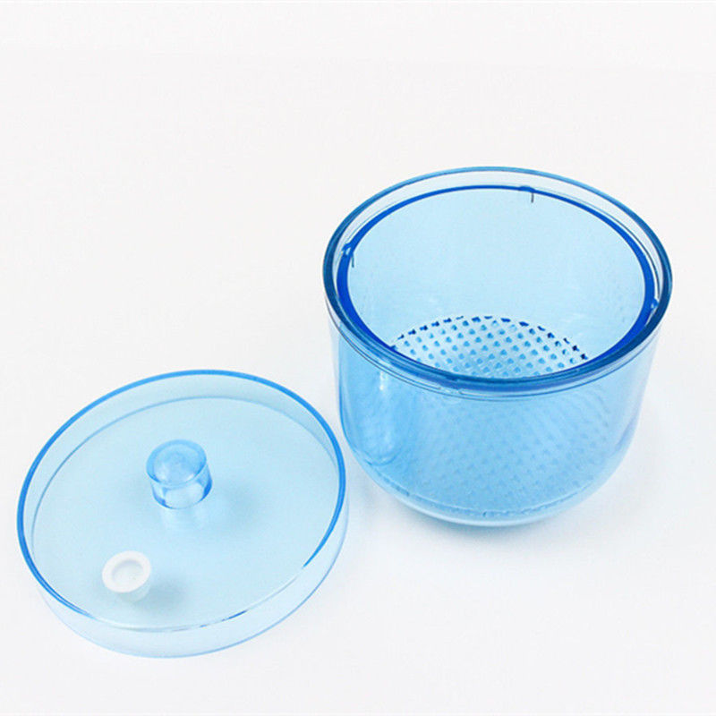Dental Autoclavable Sterilization Cleaning Box Soak Cup Net Case Blue 135°C