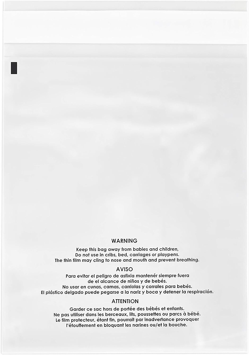 1000 Count 11×14 Eko-pack Poly Bag 2 Mil with Warning,For FBA Compliant and Pack
