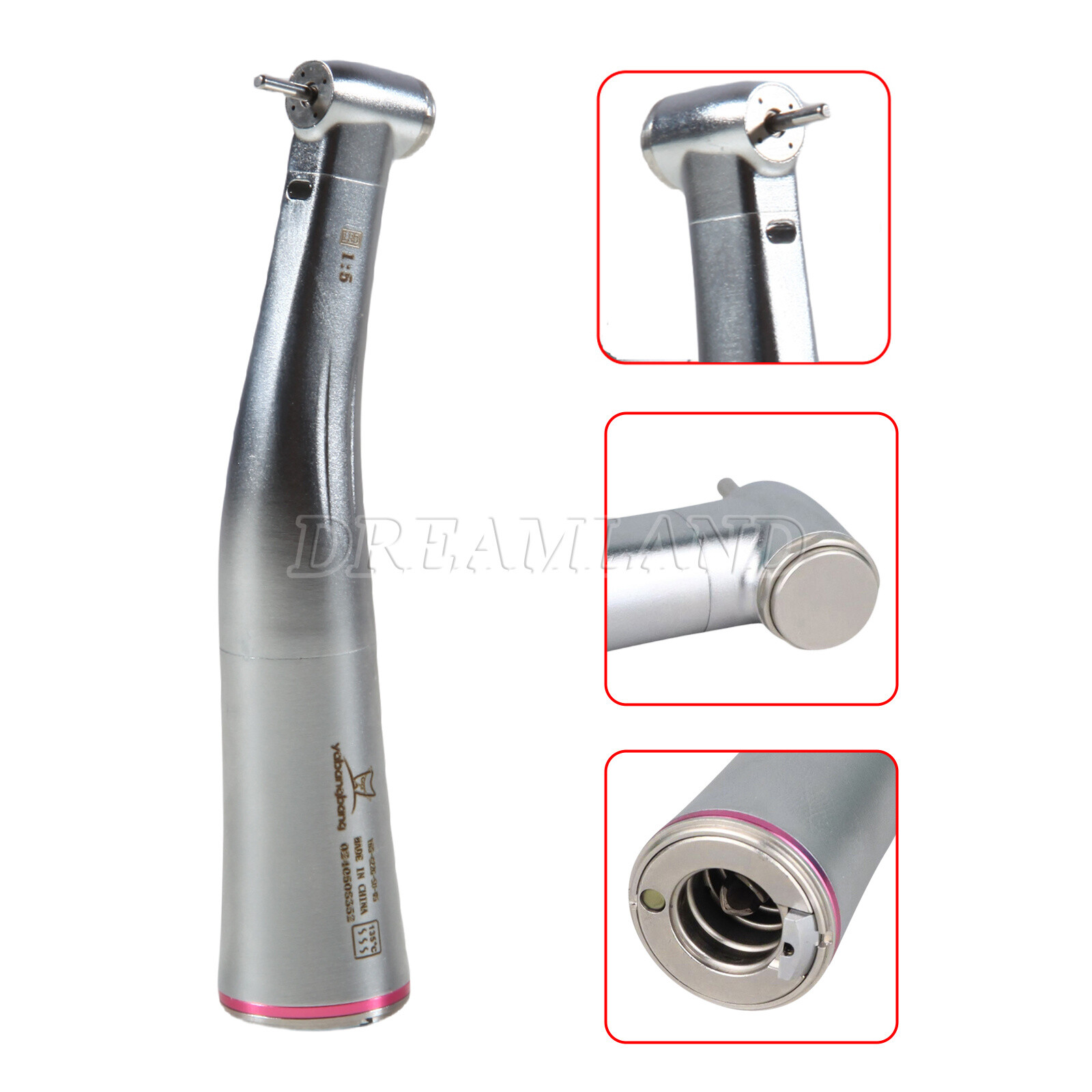 X95L Dental 1:5 Increasing LED Fiber Optic Contra Angle Handpiece fit NSK Ti-MAX