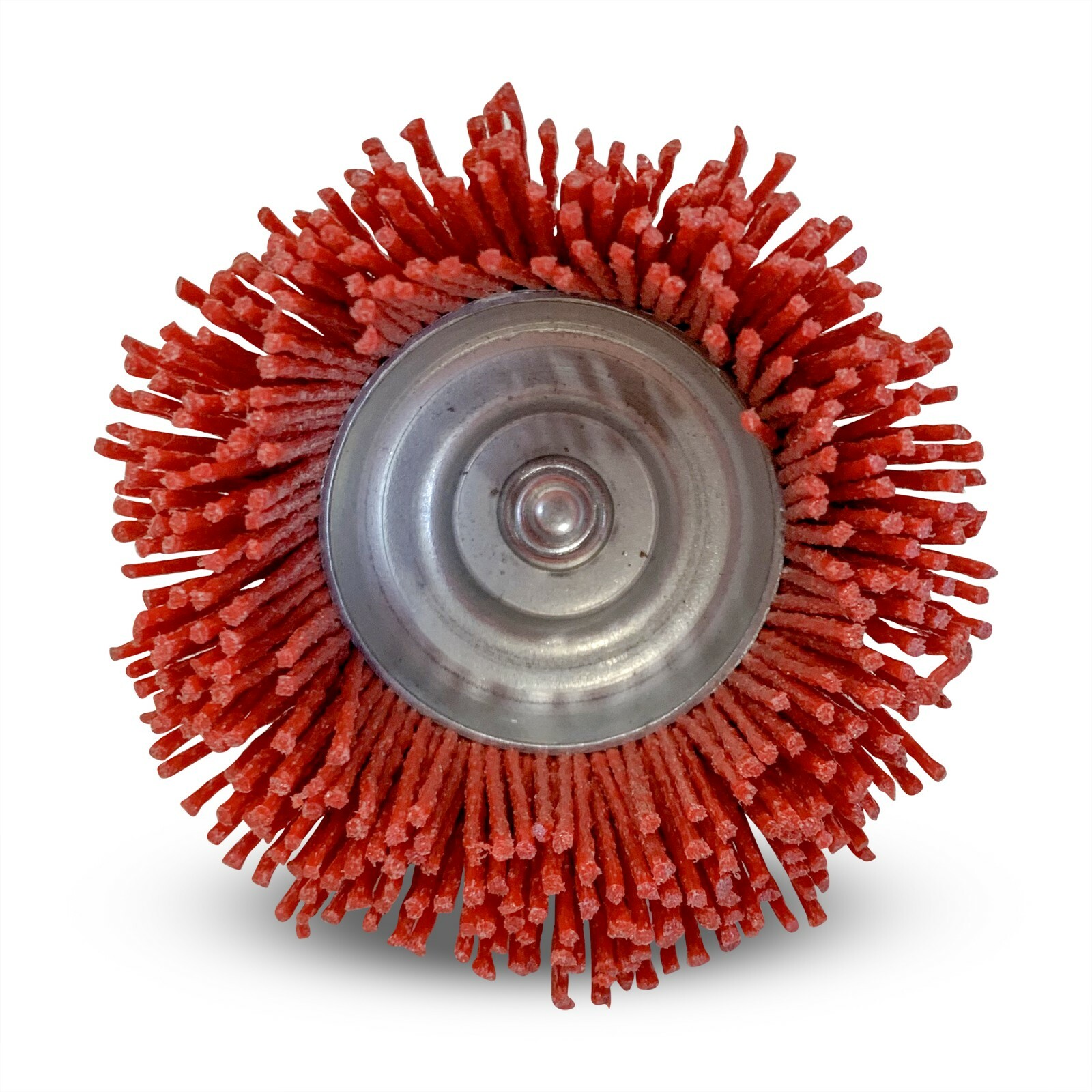 2″ Nylon End Cup Brush 1/4″ Shank Coarse 3 Pack Red Drill Brush Wire Abrasive