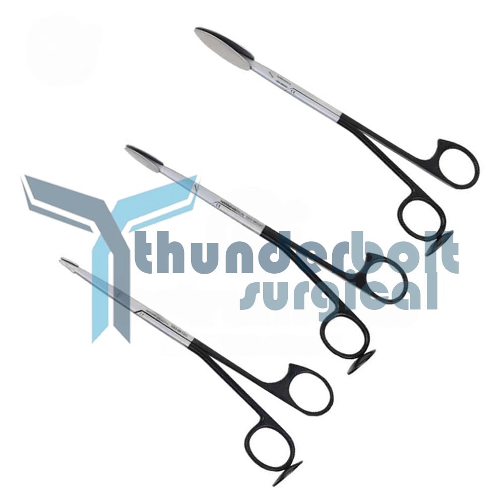 Trepsat Facial Flap dissector scissors set of 3pcs,10mm,15mm,20mm Premium