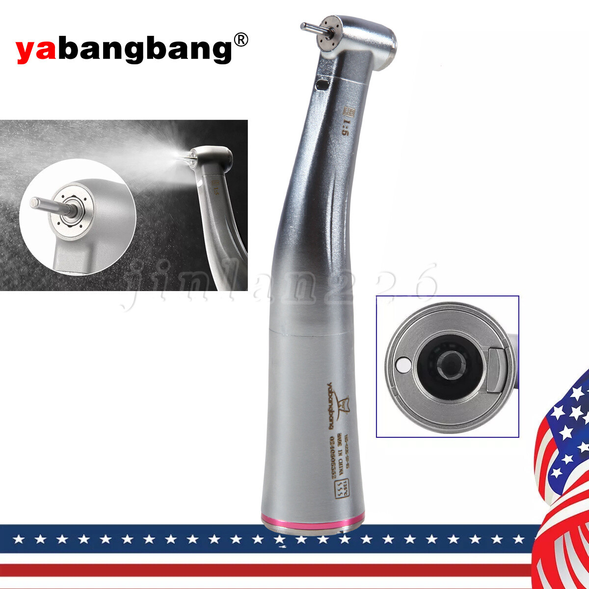 Yabangbang Dental 1:5 LED Fiber Optic Contra Angle Handpiece