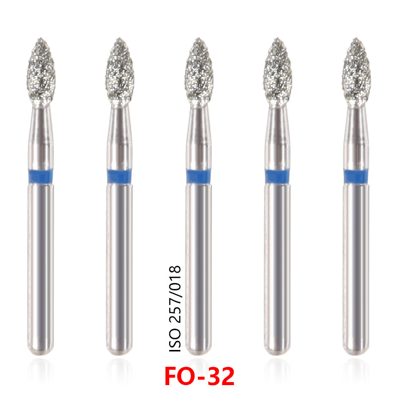 100x Brocas de fresa de diamante para dentista dental Taladro FG 1,6 mm 20 OEM