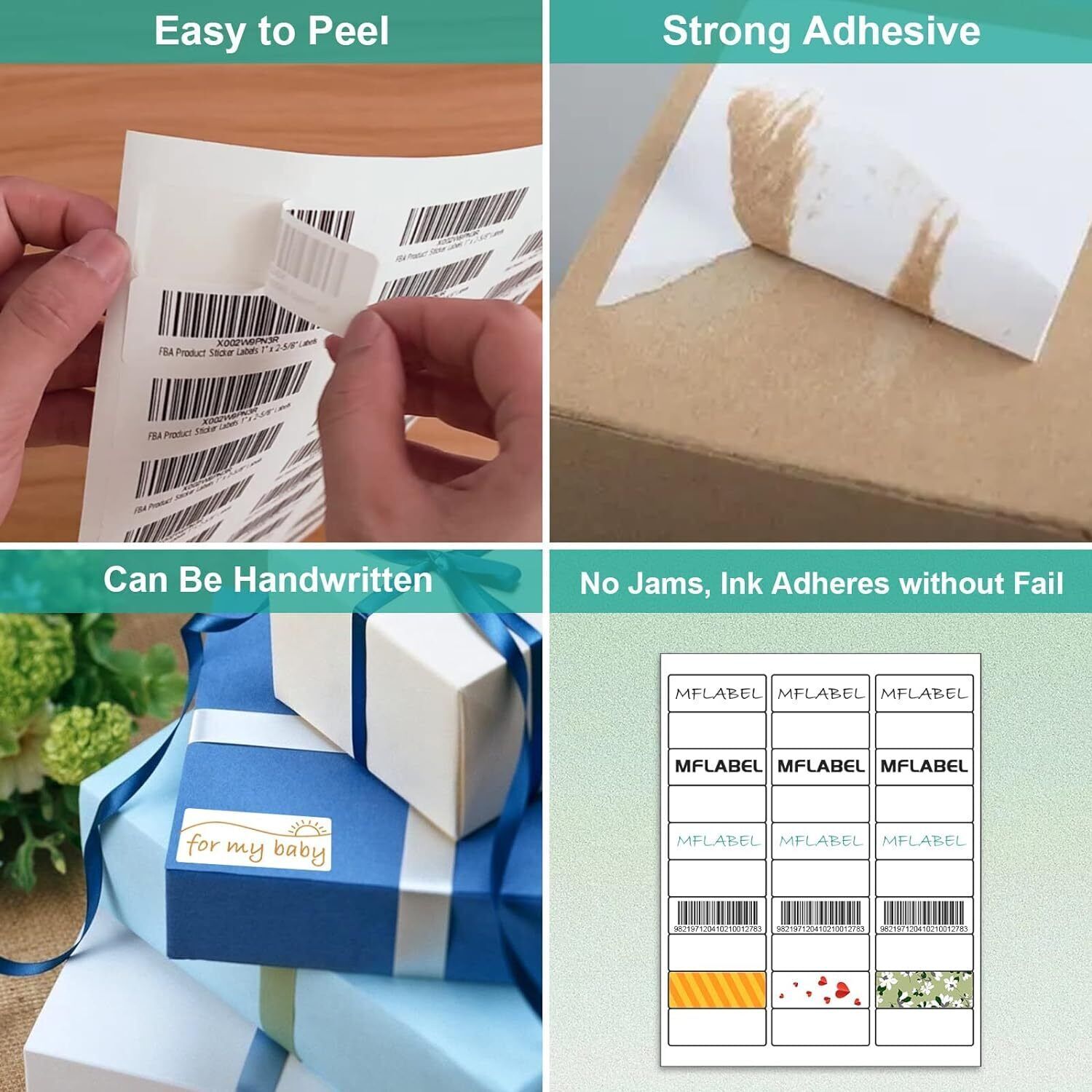1″ x 2 5/8″ Address Mailing Labels Sheet FBA SKU Labels 30/sheet 30 UP Adhesive