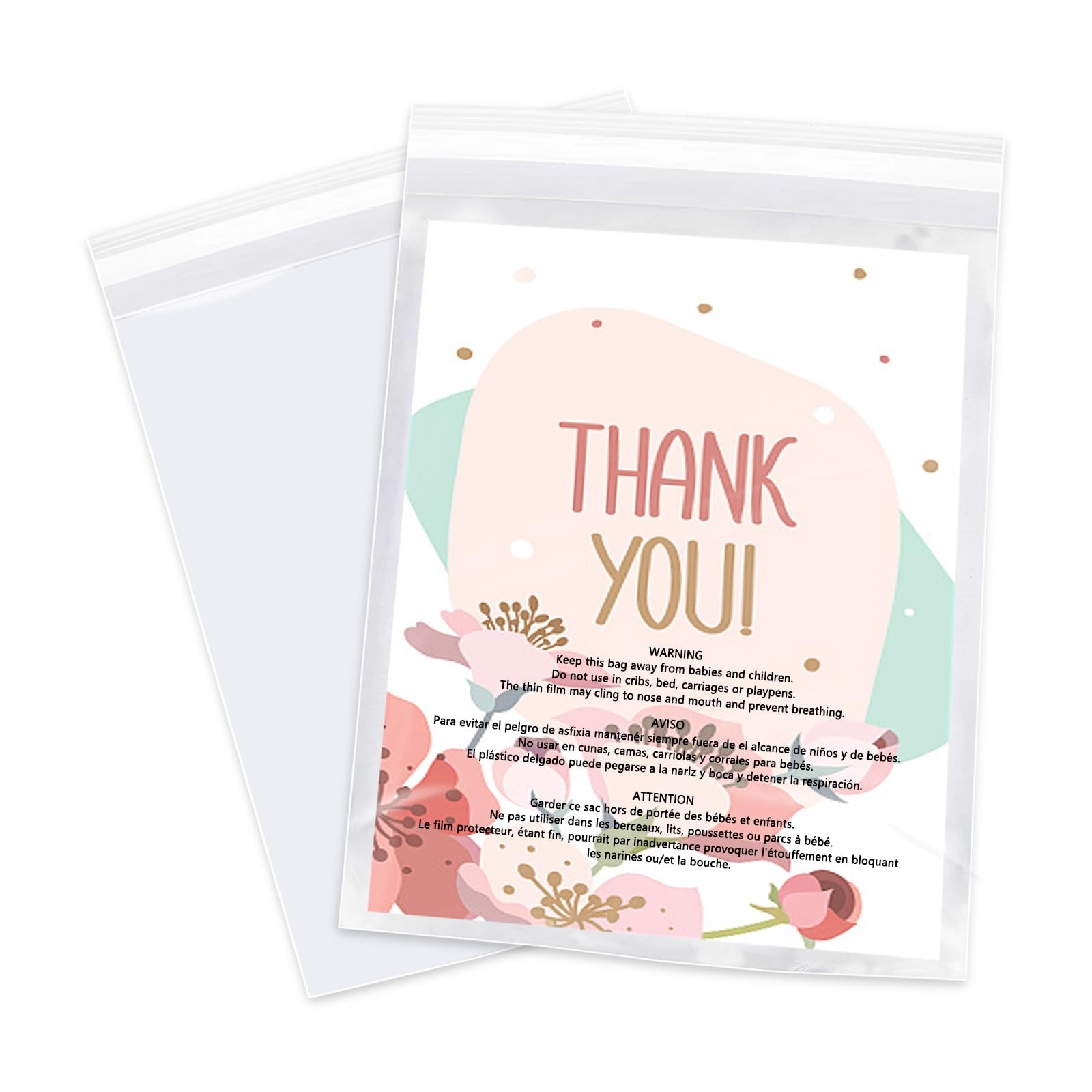 WEPOLY 6×9 Clear Self-Seal Poly Bags 1000 Count for Clothing & FBA Packaging