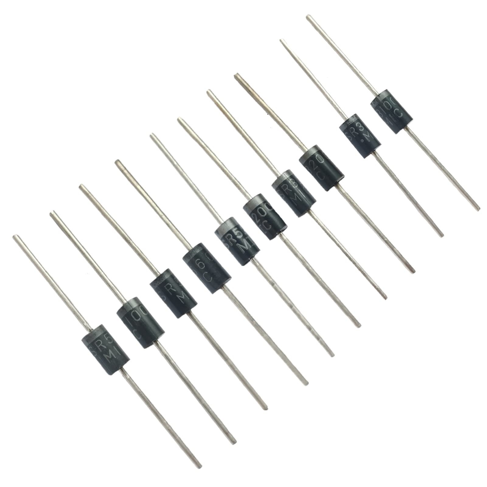 50pcs 5types Schottky Diodespackage Includingsr3100 Sr3200 Sr560 Sr5100 Sr5200.
