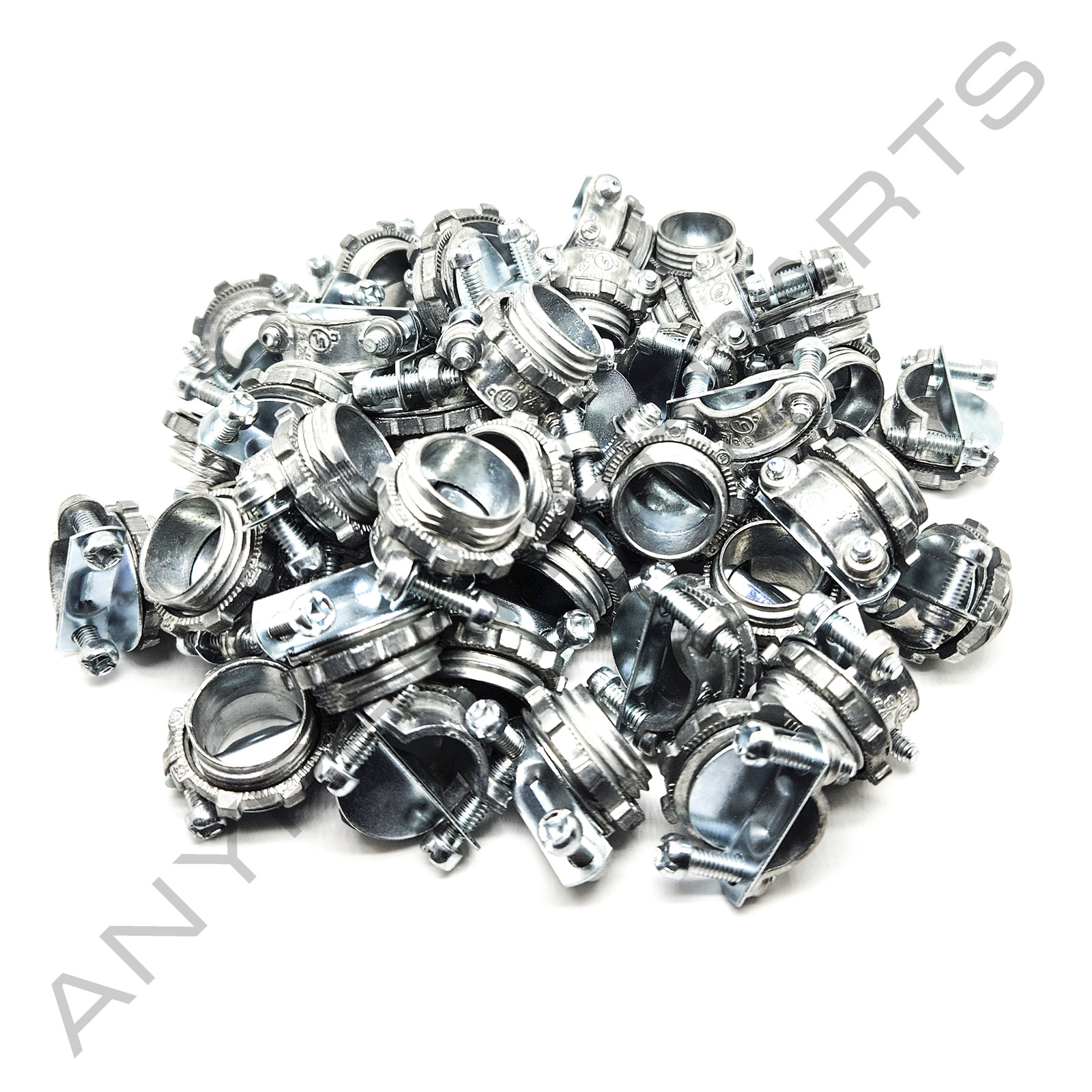 Bulk 100 pcs 3/8 in Flexible Metal Conduit Combination Romex Connector Fitting