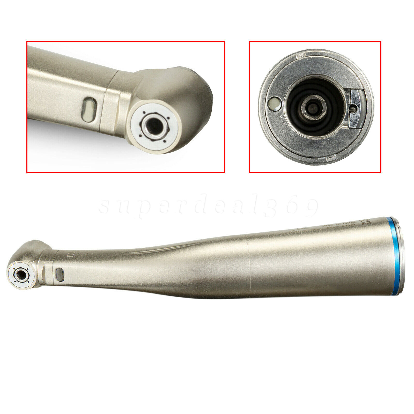 1:1 Dental Electric Fiber Optic LED Contra Angle Handpiece Fit NSK motor CE OR