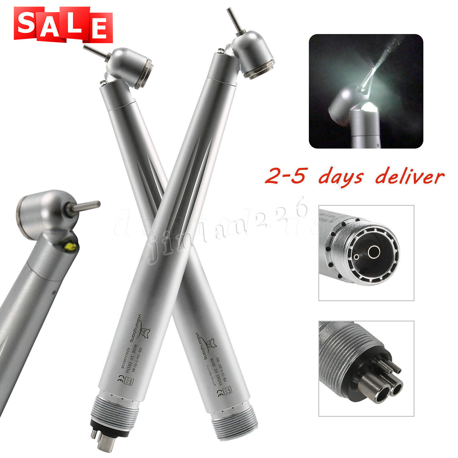 45°Angle Dental LED PANA MAX High Speed Handpiece Fit for NSK type Mini Turbine