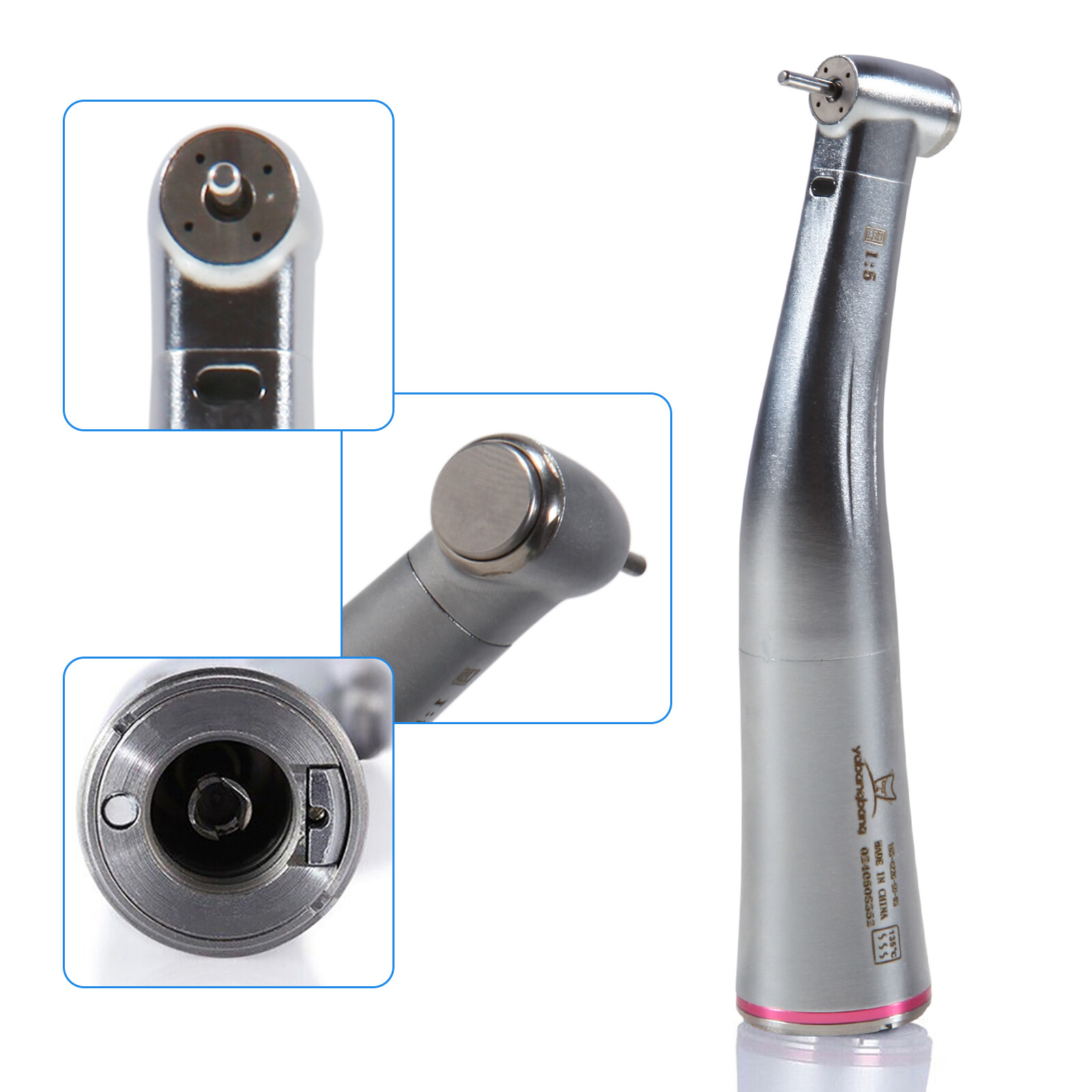 Dental 1:5 LED Fiber Optic Contra Angle Handpiece Fit NSK Ti-MAX X95L