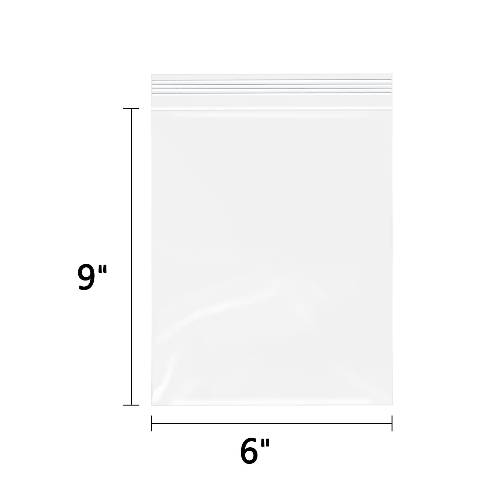 WEPOLY – 6″ x 9″(1000 Count) Clear Plastic Reclosable Zip Bags – 2 Mil Zipper…