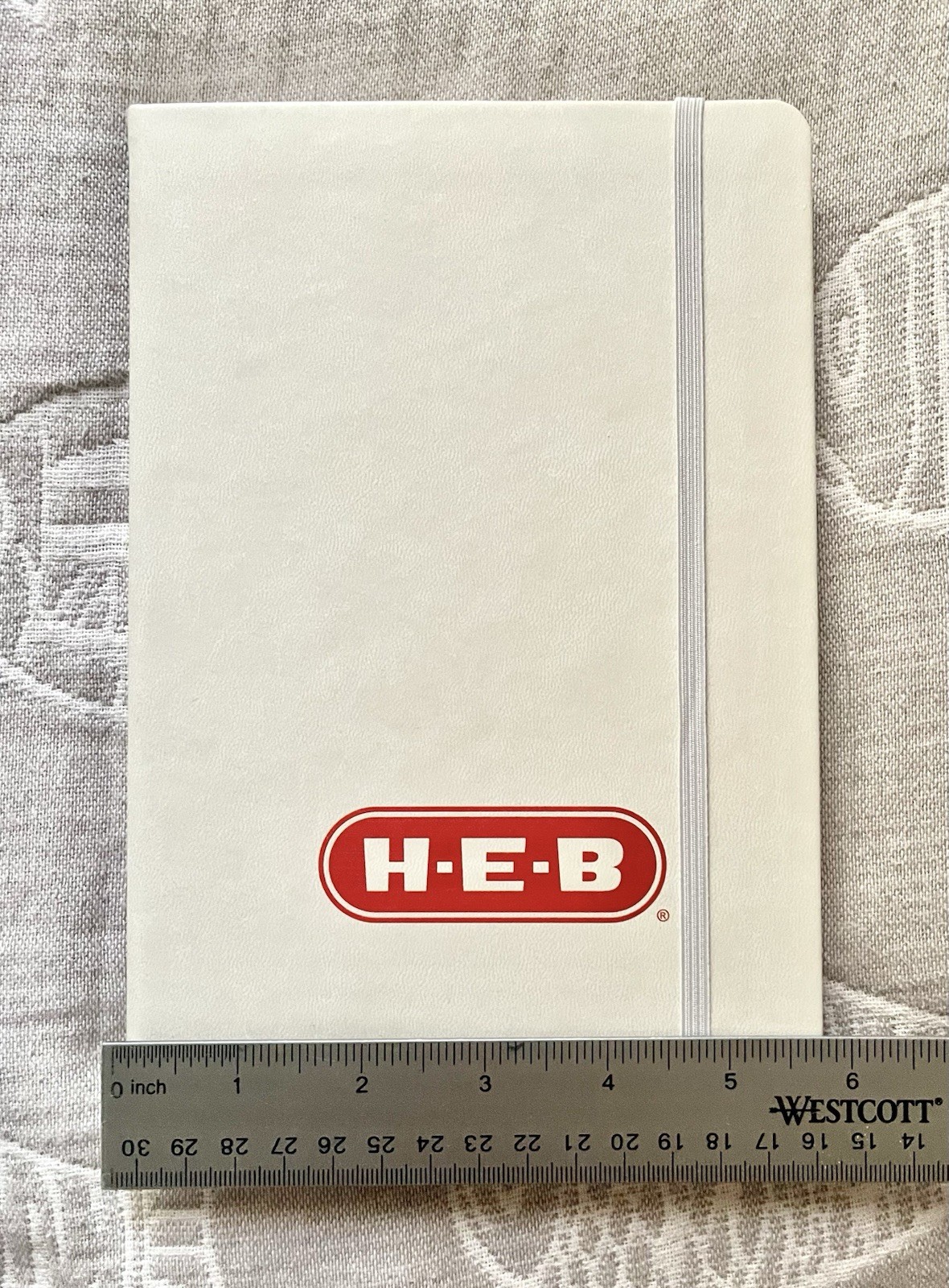 Rare HEB Employee Gift Memorabilia Store Branded Hardcover Notebook Ruled White