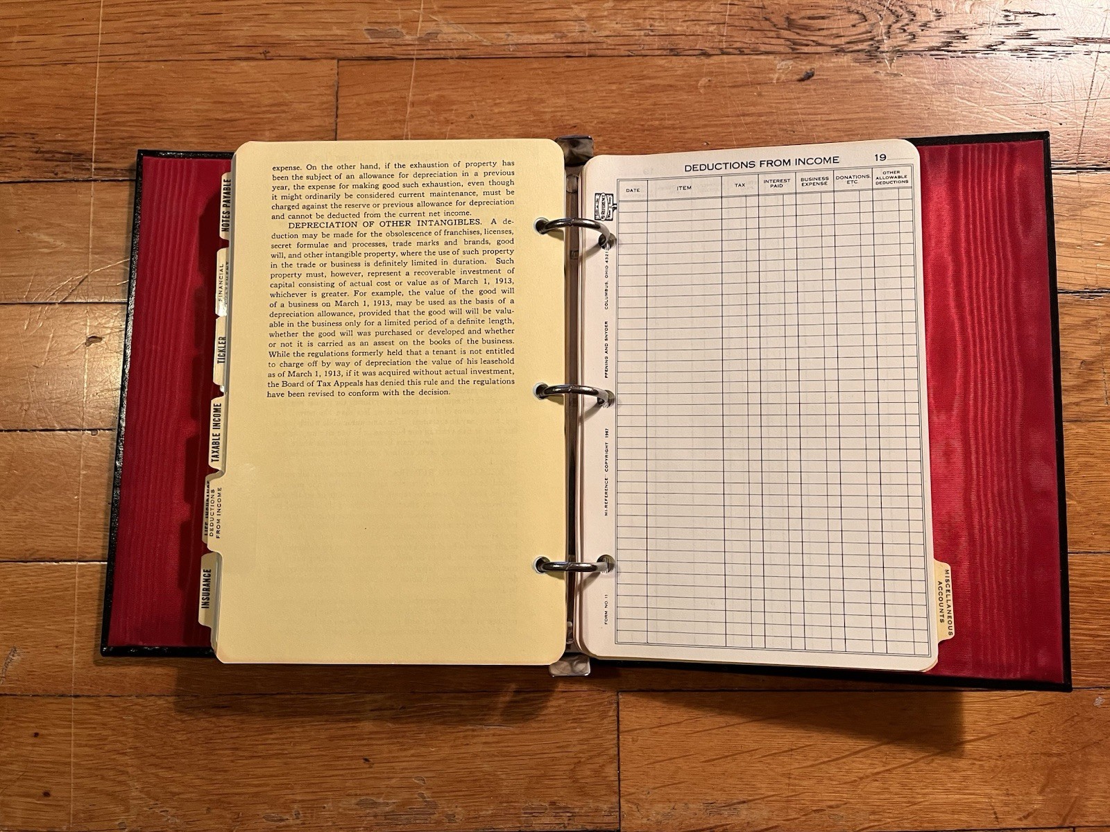 VINTAGE Mi-Reference Investment Portfolio Personal Financial Record Ledger 1967