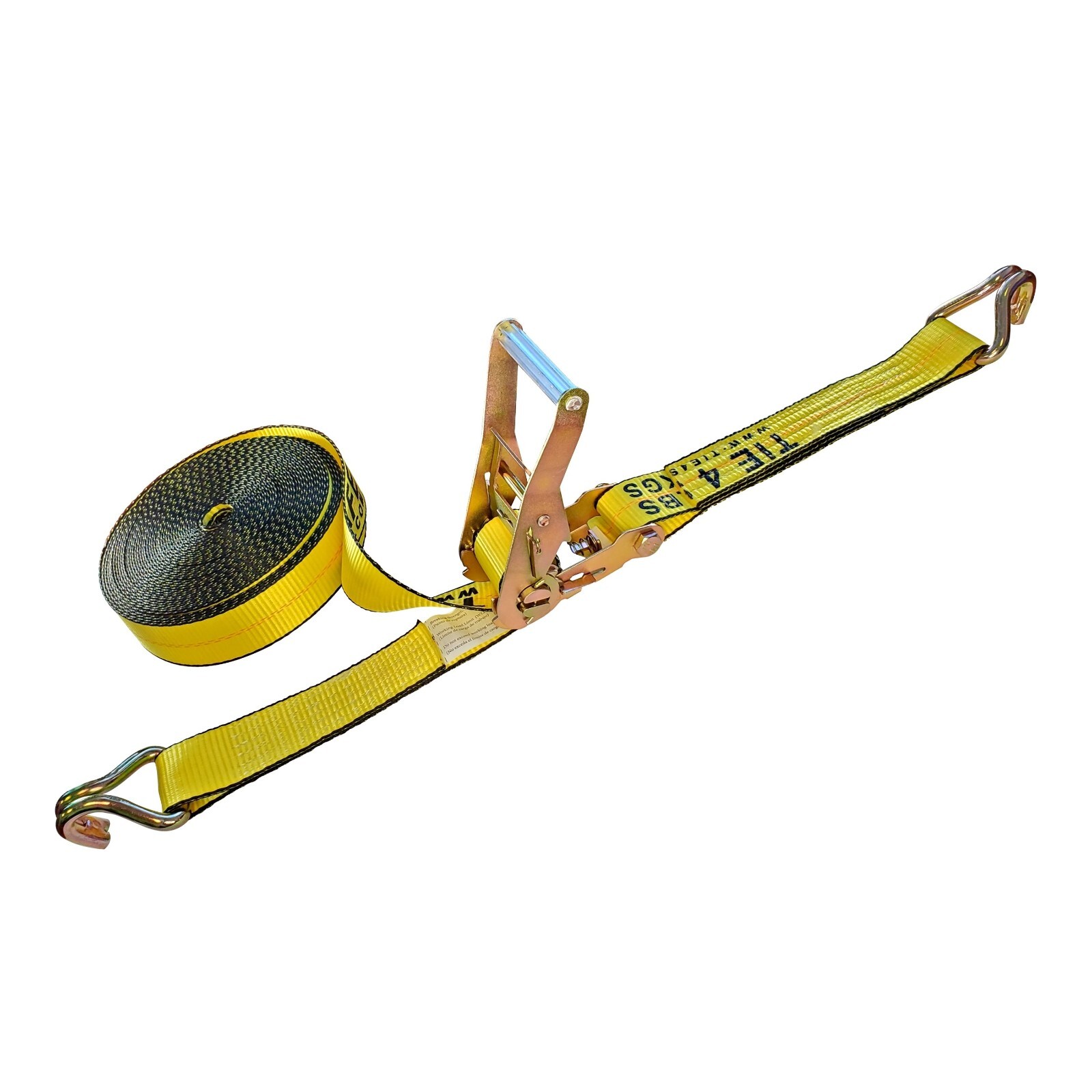 USA Heavy Duty 2″ x 40′ 50′ 60′ Ratchet Strap J Hook Flatbed Truck Farm Tie Down