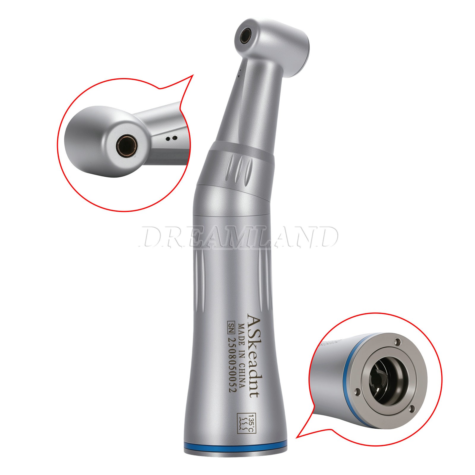 ASkeadnt Low Speed Handpiece 1:1 Inner Channel Contra Angle Max40, 000rpm